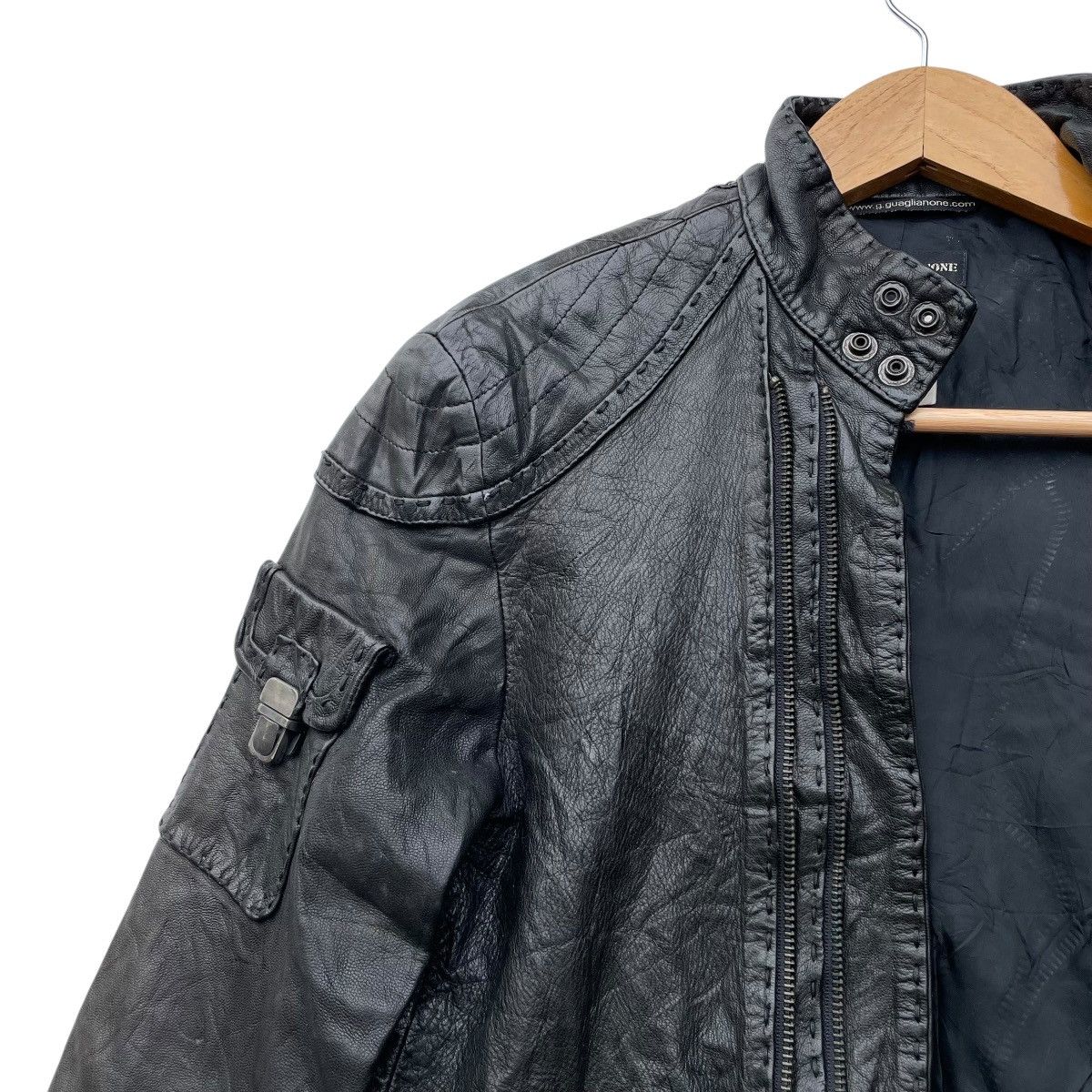 Other 💥 Designer G.Guaglianone Stitching Genuine Lether Biker Size M / US 6-8 / IT 42-44 - 7 Thumbnail
