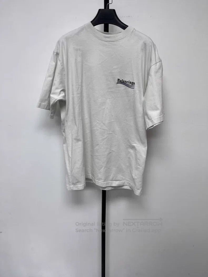 Balenciaga Balenciaga Logo Embroidered Pattern Short Sleeve T-shirt Size US XS / EU 42 / 0 - 1 Thumbnail