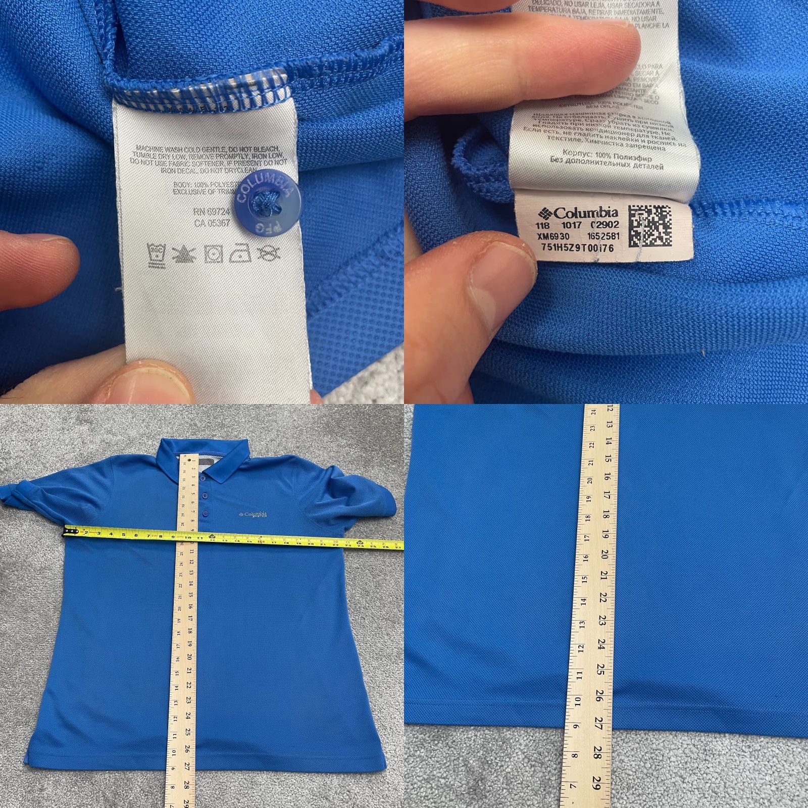 Vintage Columbia PFG Omni-Shade Perfect Cast Polo Shirt Mens Medium Blue Fishing Outdoor Size US L / EU 52-54 / 3 - 8 Thumbnail