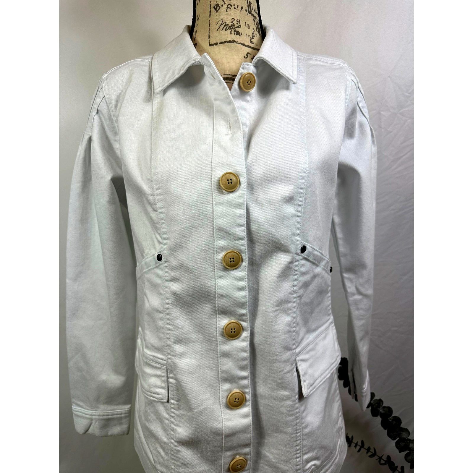 Other Anybody Stretch Twill Utility Jacket Crisp White XS Size XS / US 0-2 / IT 36-38 - 3 Thumbnail