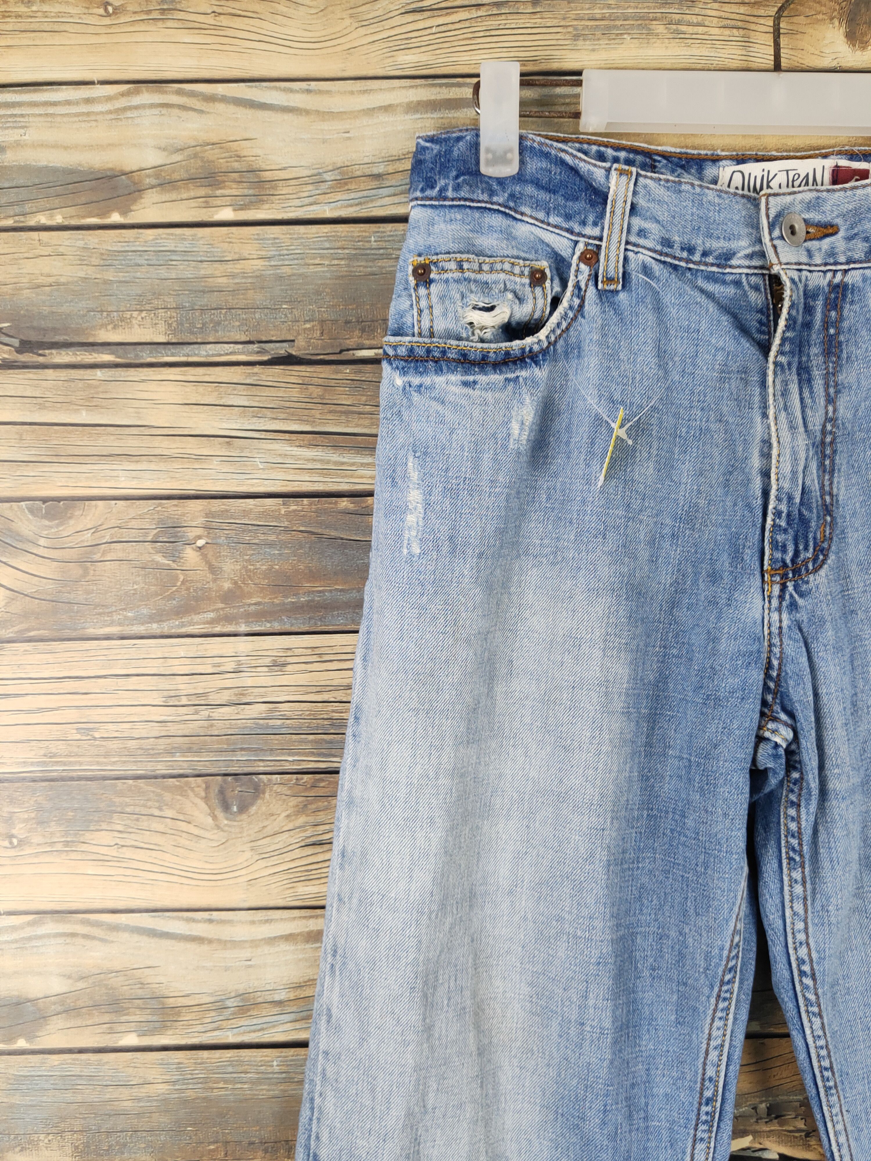 Quiksilver Quicksilver Blue Distressed Ripped denim Jeans #W1967 Size US 30 / EU 46 - 3 Thumbnail