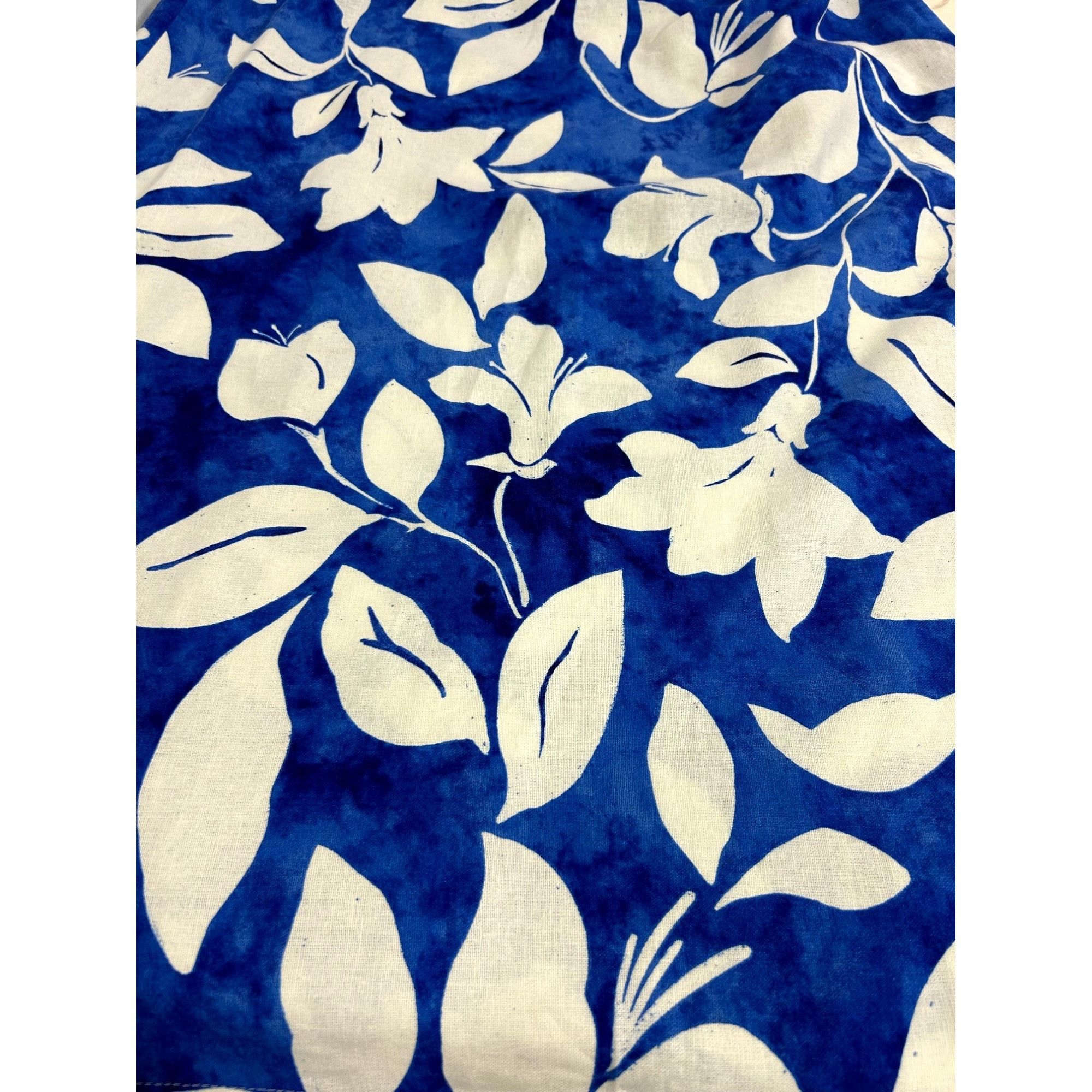 Zara Zara Women’s Sundress L Sleeveless Blue White Floral Geomet Size L / US 10 / IT 46 - 15 Thumbnail