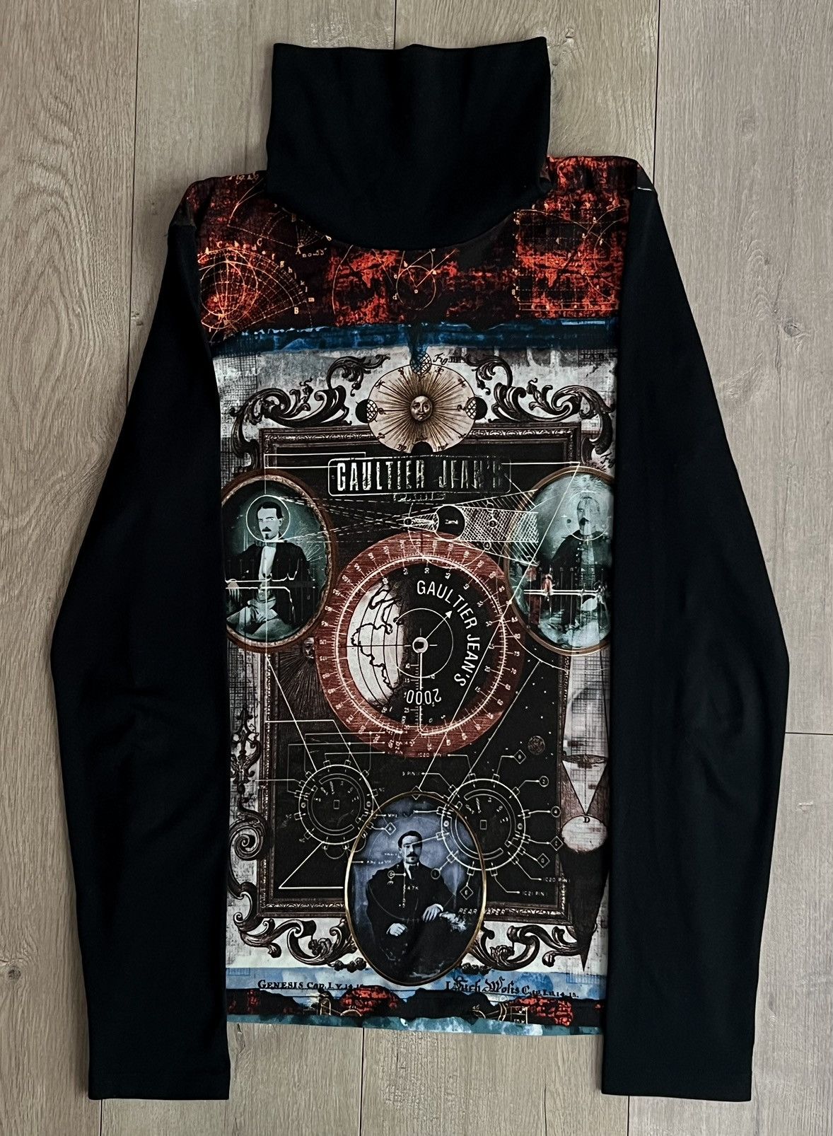 image of Ss2000 Jean Paul Gaultier Cyber Religion Runway Turtleneck in Black, Men's (Size Large)