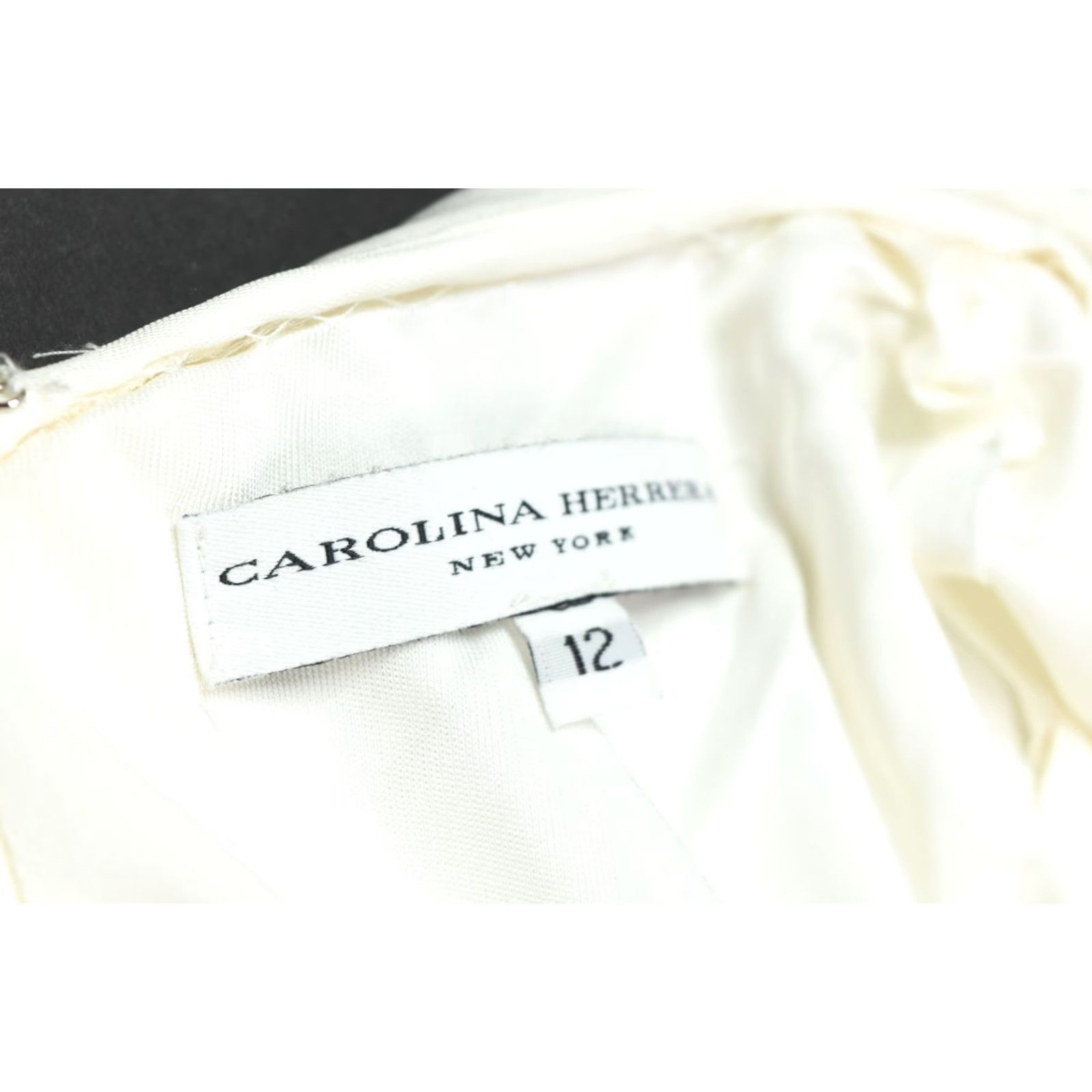 Carolina Herrera Carolina Herrera Dress Wrap Ruffle Cap-Sleeve Stretch Viscose Womens 12 Ivory Midi Party/Cocktail Size XL / US 12-14 / IT 48-50 - 5 Thumbnail