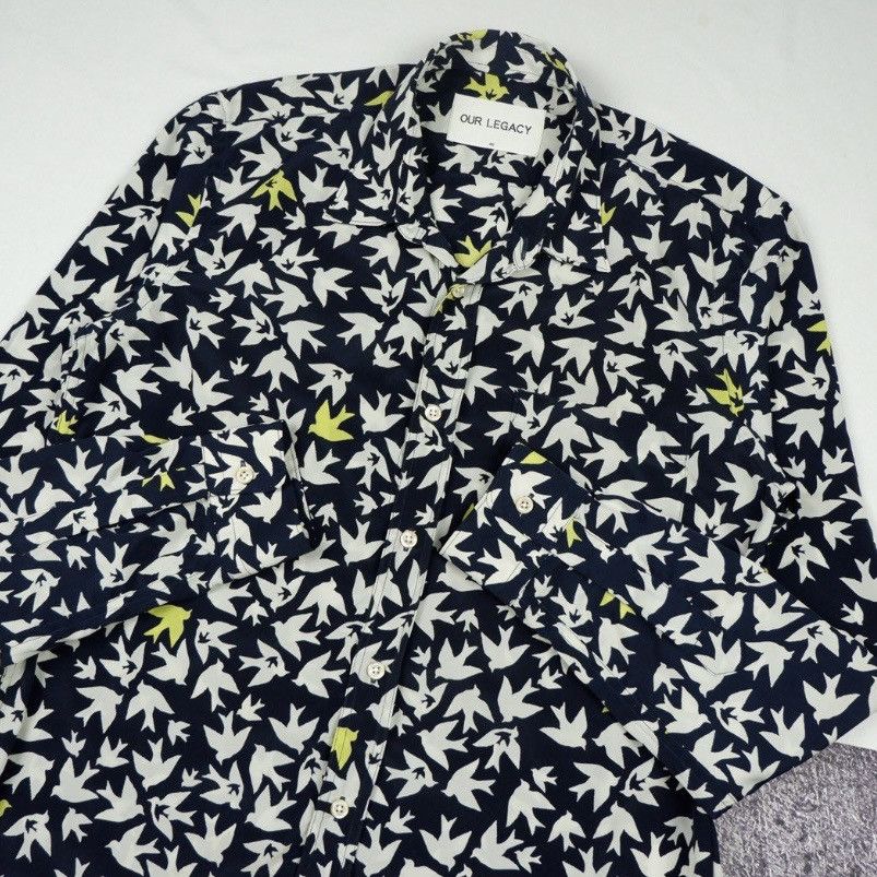 Our Legacy our legacy swallow fullprint shirt button Size US L / EU 52-54 / 3 - 3 Thumbnail