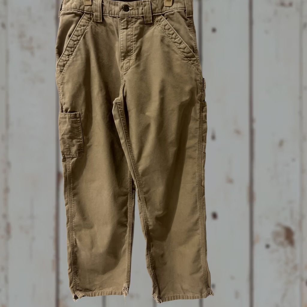 Carhartt VINTAGE Carhartt Pants Mens 30x30 Beige Carpenter Dungaree fit Slits at the bottom Mens Size US 30 / EU 46 - 1 Thumbnail