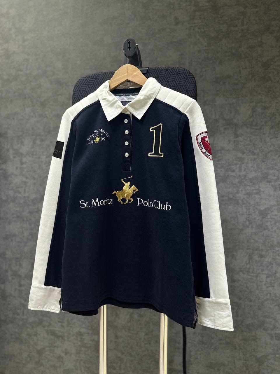Polo Ralph Lauren × Vintage Vintage Polo Ralph Lauren Switzerland Rugby Sweatshirt Size US L / EU 52-54 / 3 - 6 Thumbnail