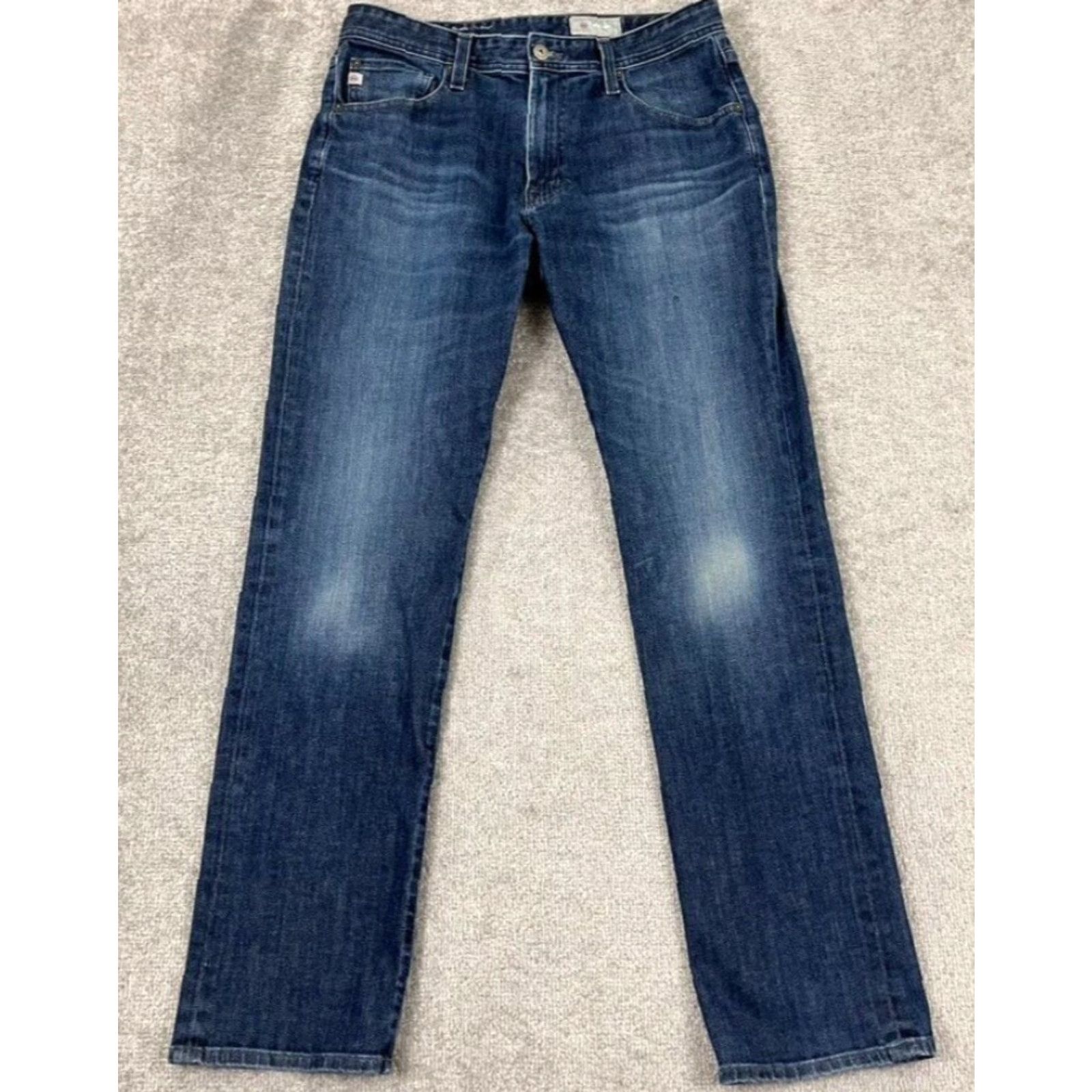 Denime AG Adriano Goldschmied Jeans Slim Straight Everett Mens 34x33 Blue Denim Size US 34 / EU 50 - 2 Thumbnail
