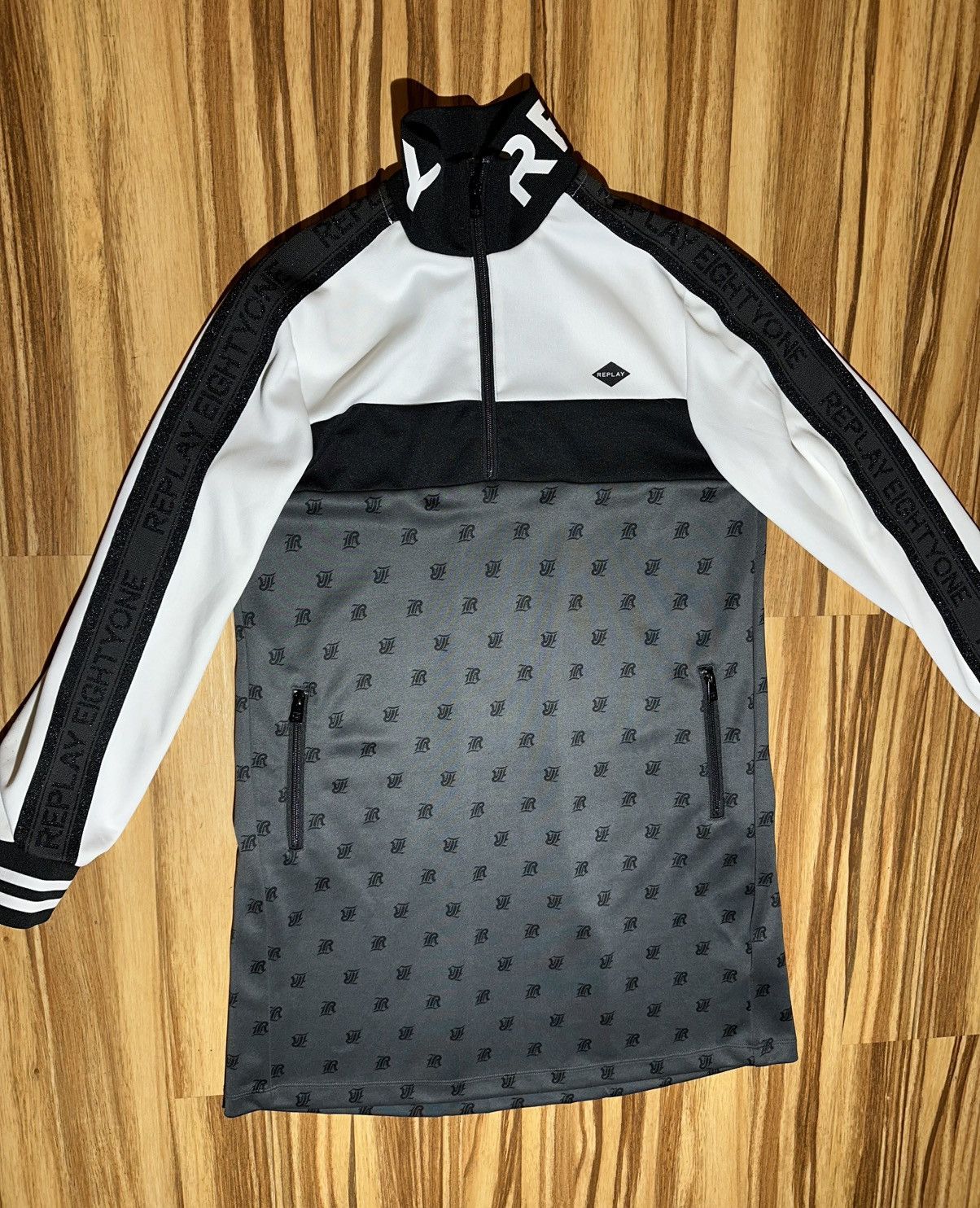 Replay Replay Black and White 1/4 Zip-Up sweater Size US L / EU 52-54 / 3 - 3 Thumbnail