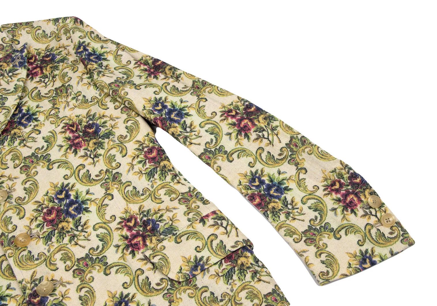 Yohji Yamamoto Cotton Floral Print Long Jacket
