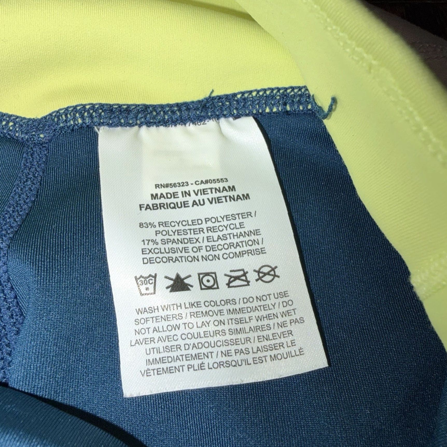 Nike Nike Colorblock Leggings Womens Small Blue Lime Just Do It CJ2450 Retro Style Size 28" / US 6 / IT 42 - 6 Thumbnail