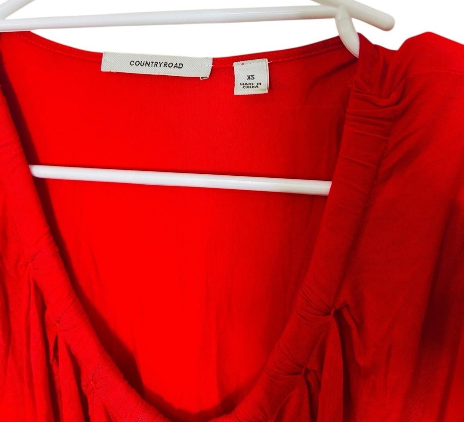 Country Road Country Road Drape Dress Waist Tie Red - Size XS (#006) Size XS / US 0-2 / IT 36-38 - 7 Thumbnail