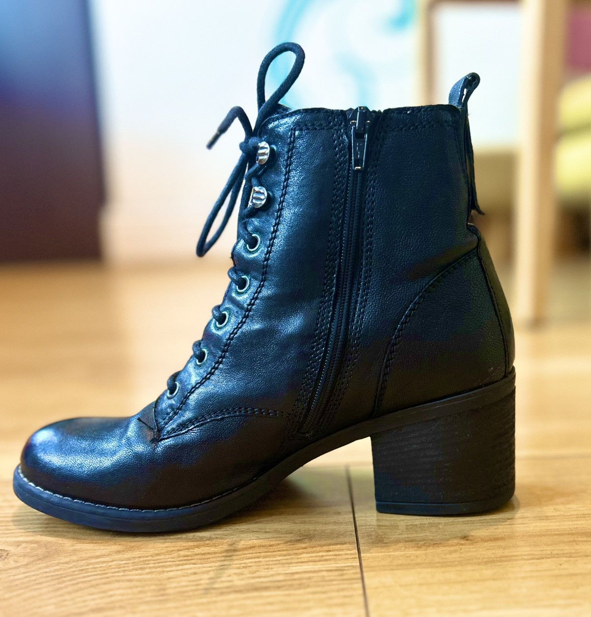 Clarks Clarks Mila Lace Black Leather Ankle Boots Women’s Size UK 6 Size US 8.5 / IT 38.5 - 1 Thumbnail