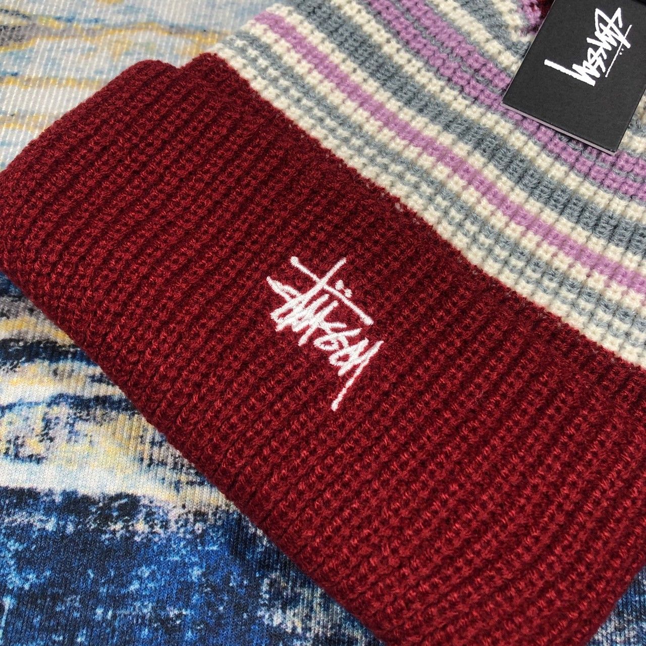Stussy × Vintage Stussy Striped Cuff Beanie Size ONE SIZE - 3 Thumbnail