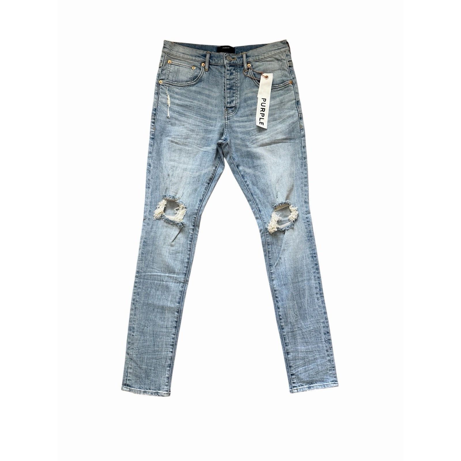 Purple Brand Purple Brand Jeans Men Dropped Slim Blue P002 Size 33/32 Size US 33 - 2 Thumbnail