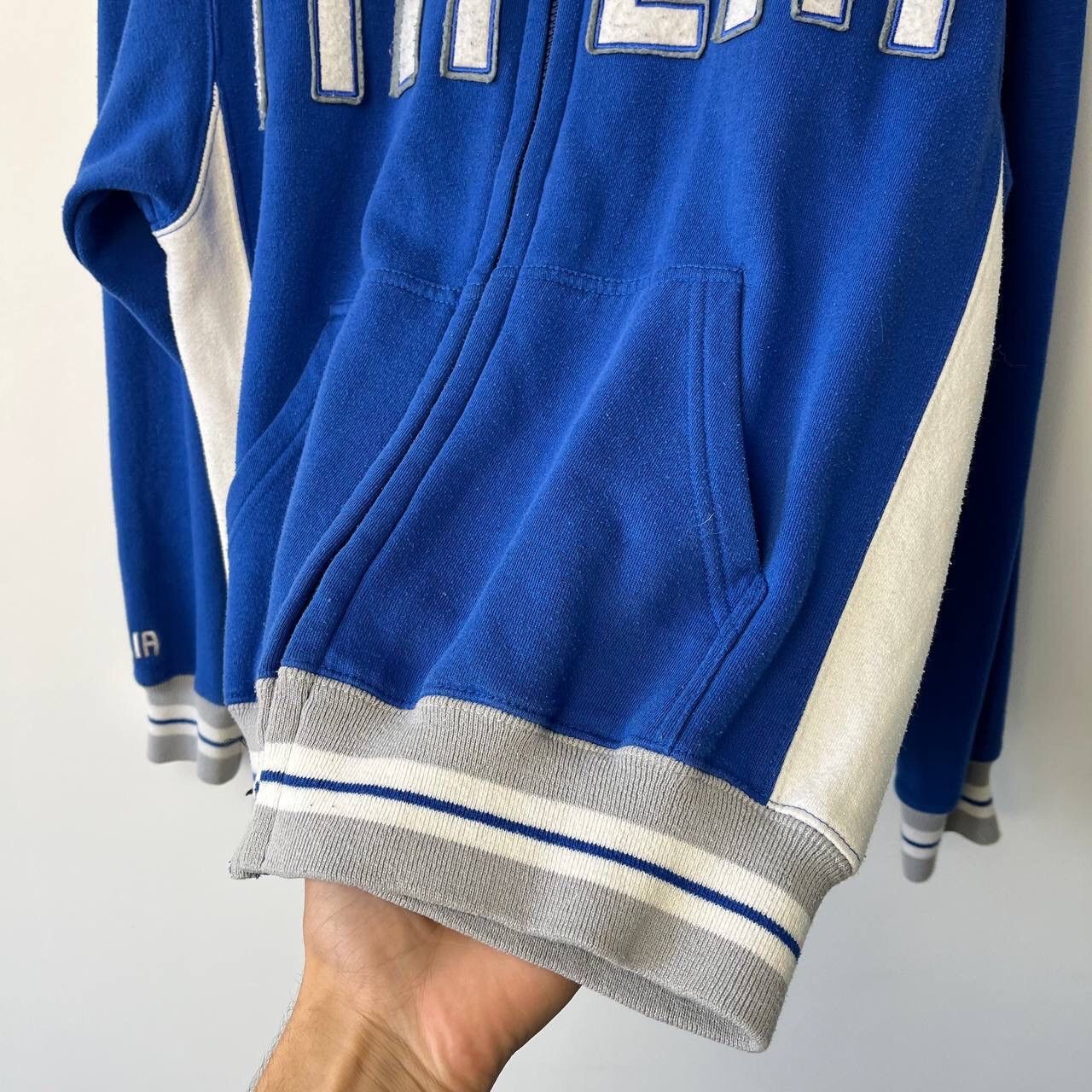 Vintage Y2K Rare 🇮🇹 Blue Italia Team big center logo Soccer Zip Size US M / EU 48-50 / 2 - 13 Thumbnail