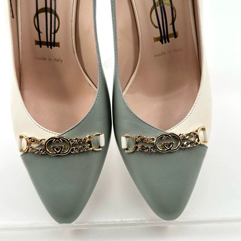 Gucci Gucci Color Block High Heel Shoes Size 37-2505 Size US 7.5 / IT 37.5 - 6 Thumbnail