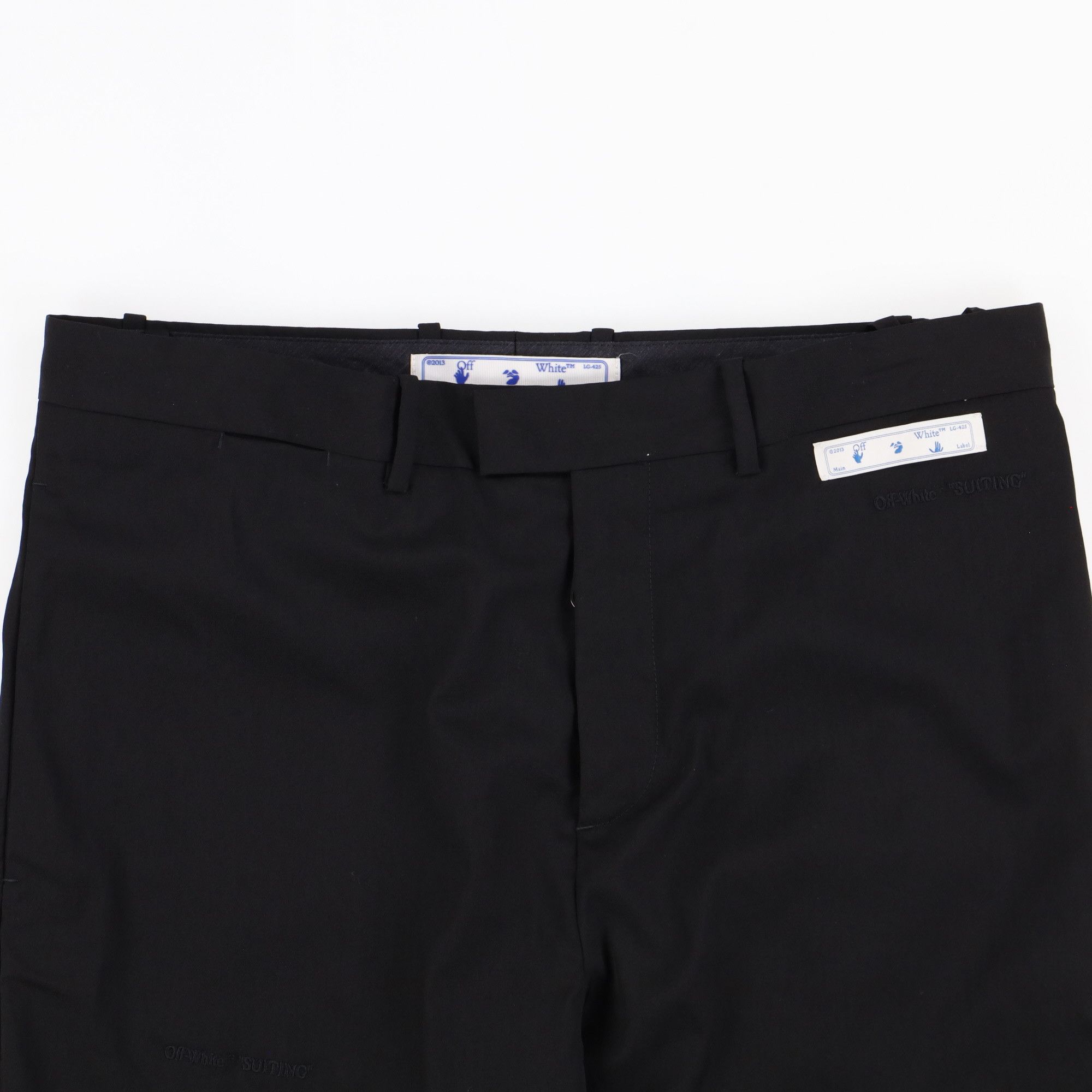 Off-White Black 'Suiting' Straight Leg Tailored Trousers Size 50R - 9 Thumbnail