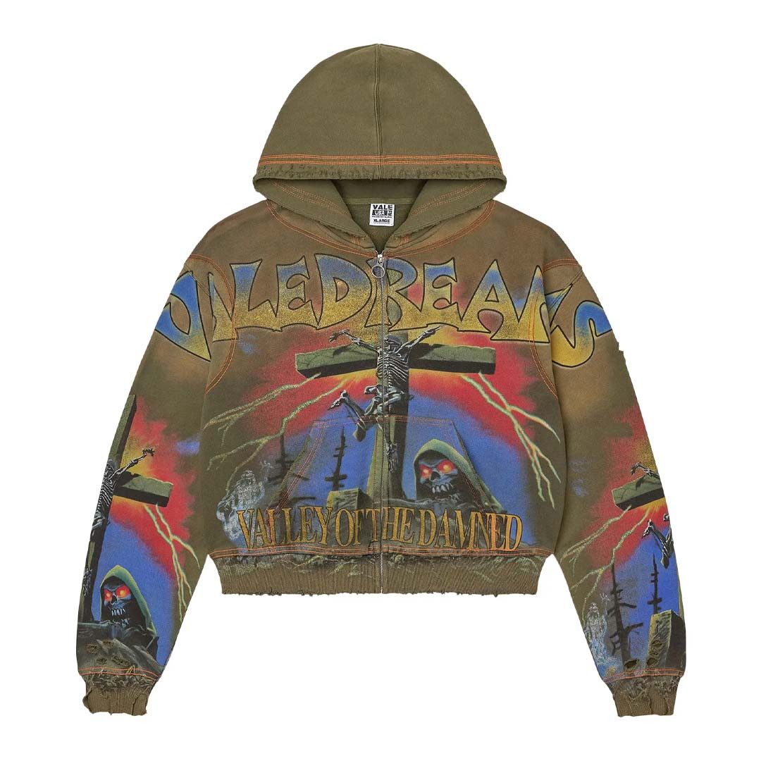 Vale Forever Damned Big Zip Up Hoodie 'Green' Size US XL / EU 56 / 4 - 1 Thumbnail