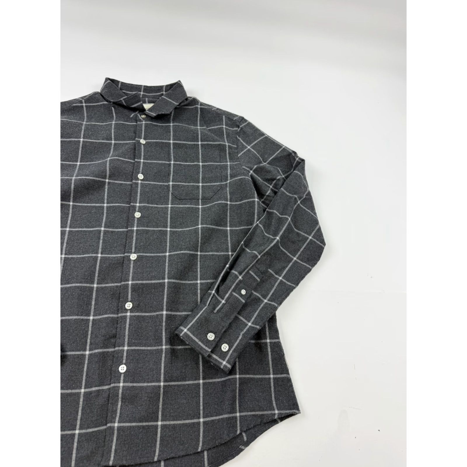 Vintage 7 Diamonds Shirt Mens Small Gray Plaid Flannel Long Sleeve Button Front Casual Size US S / EU 44-46 / 1 - 2 Thumbnail