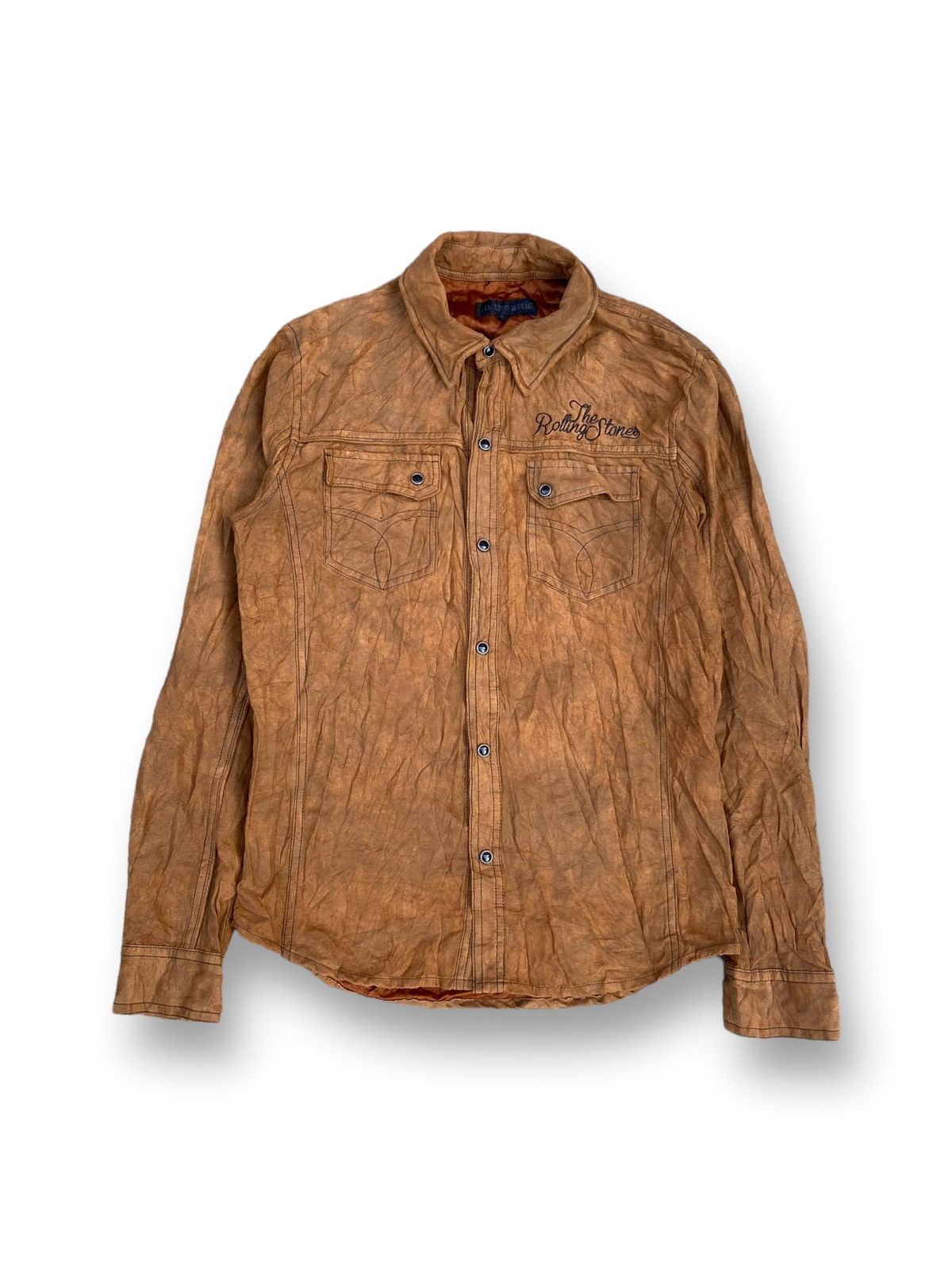 In The Attic In The Attic The Rolling Stones Long Sleeve Collar Shirt.#D3 Size US S / EU 44-46 / 1 - 2 Thumbnail