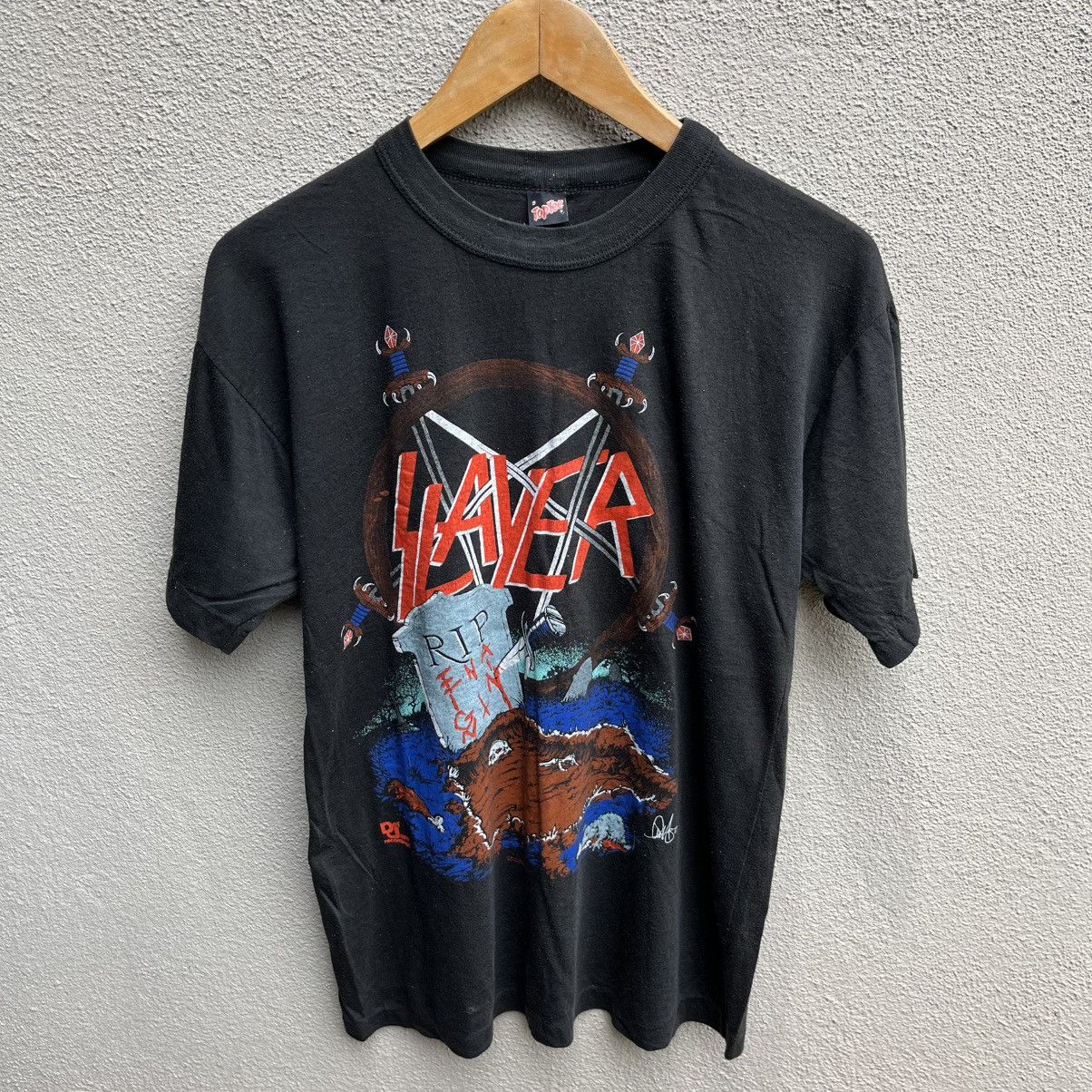 Band Tees Vintage rare 80s SLAYER band tee def jam records Size US S / EU 44-46 / 1 - 2 Thumbnail