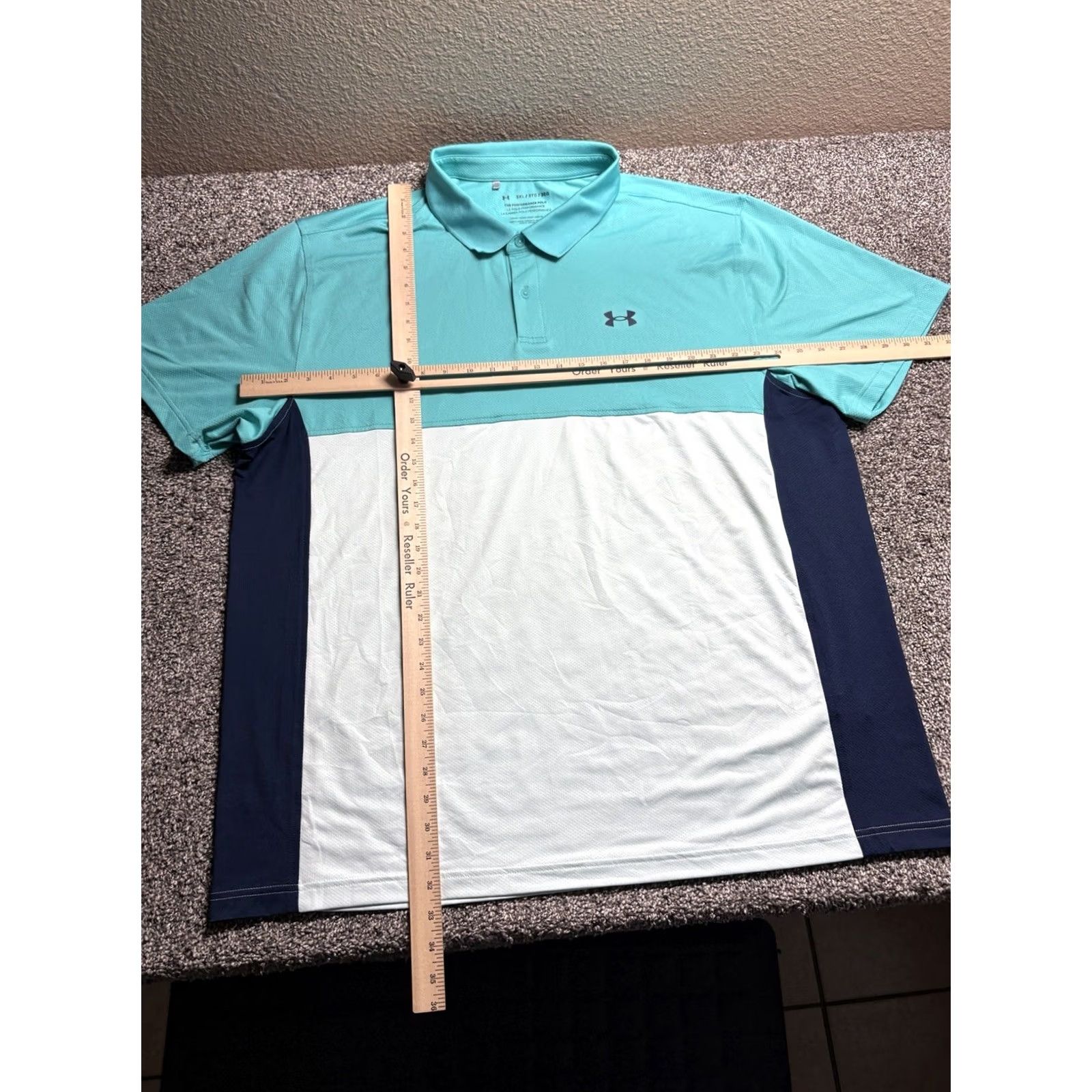 Under Armour Under Armour Performance Polo Shirt Mens 3XL Short Sleeve Colorblock Polo Shirt Mens 3XL Colorblock Blue Sports Golf Casual Activewear Mens Size US XXL / EU 58 / 5 - 5 Thumbnail
