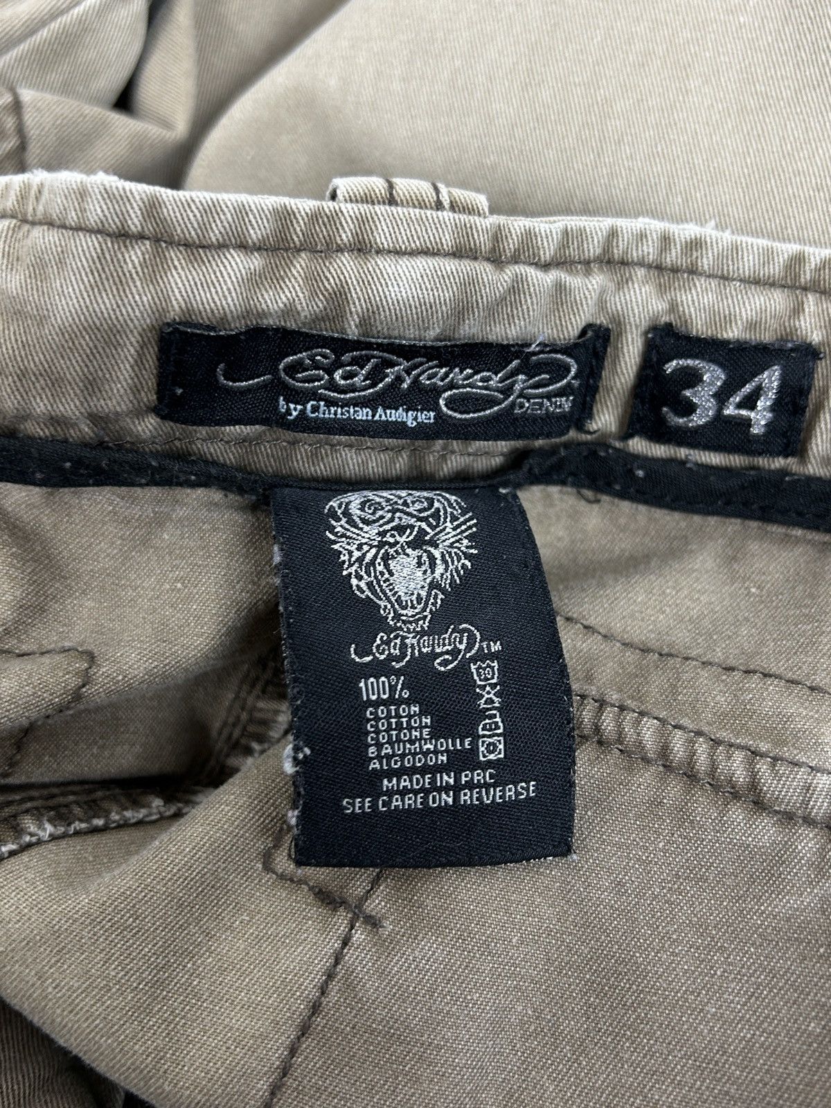 Ed Hardy Vintage Ed Hardy Christian Audigier Y2K Tattoo Cargo Shorts Size US 34 / EU 50 - 12 Thumbnail