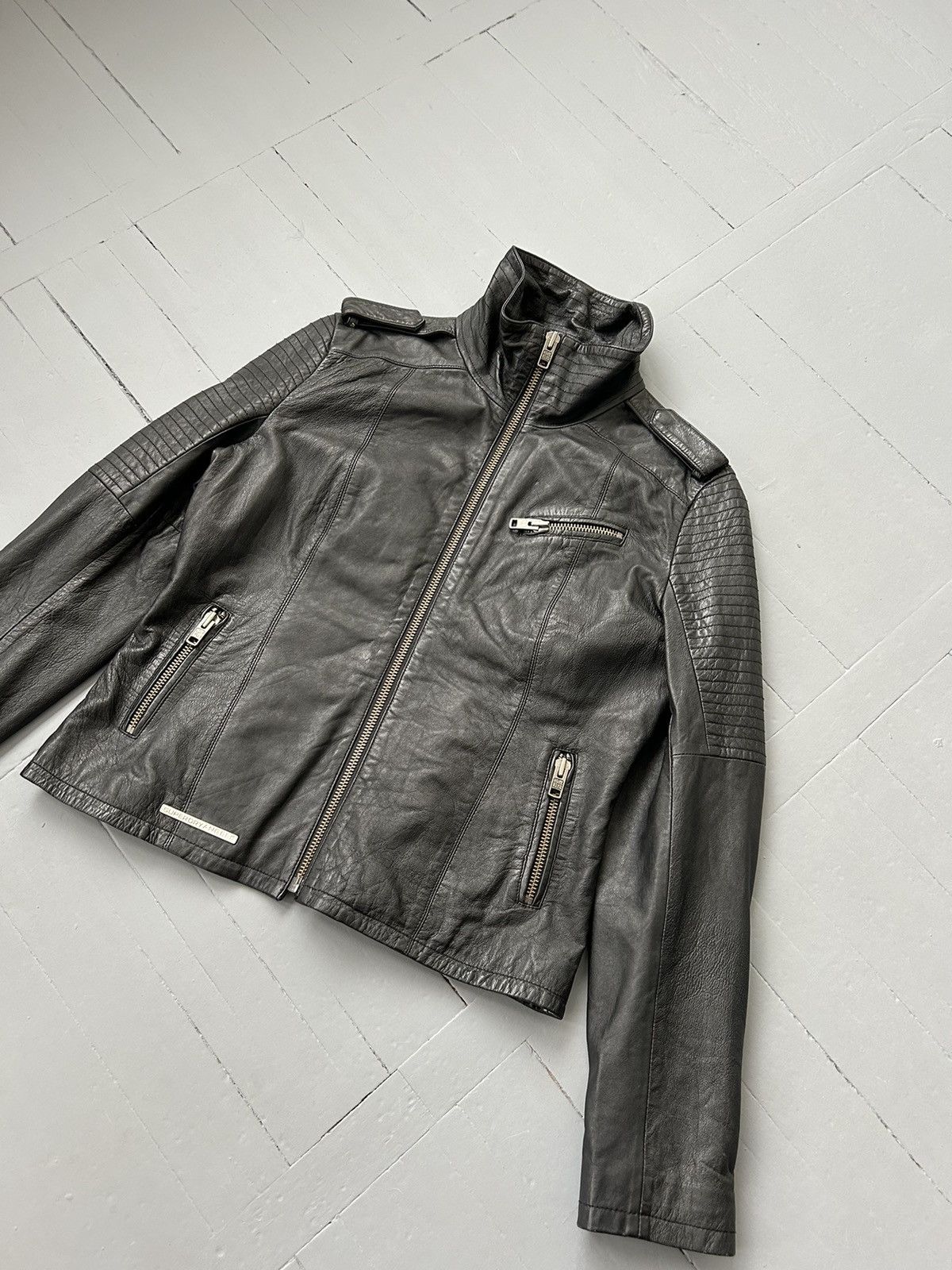 Superdry × Vintage Superdry vintage leather jacket Size L / US 10 / IT 46 - 2 Thumbnail