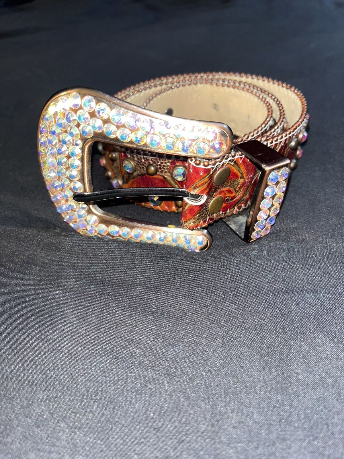 B.B. Simon BB Simon Swarovski Crystal Belt Size 32 - 1 Thumbnail