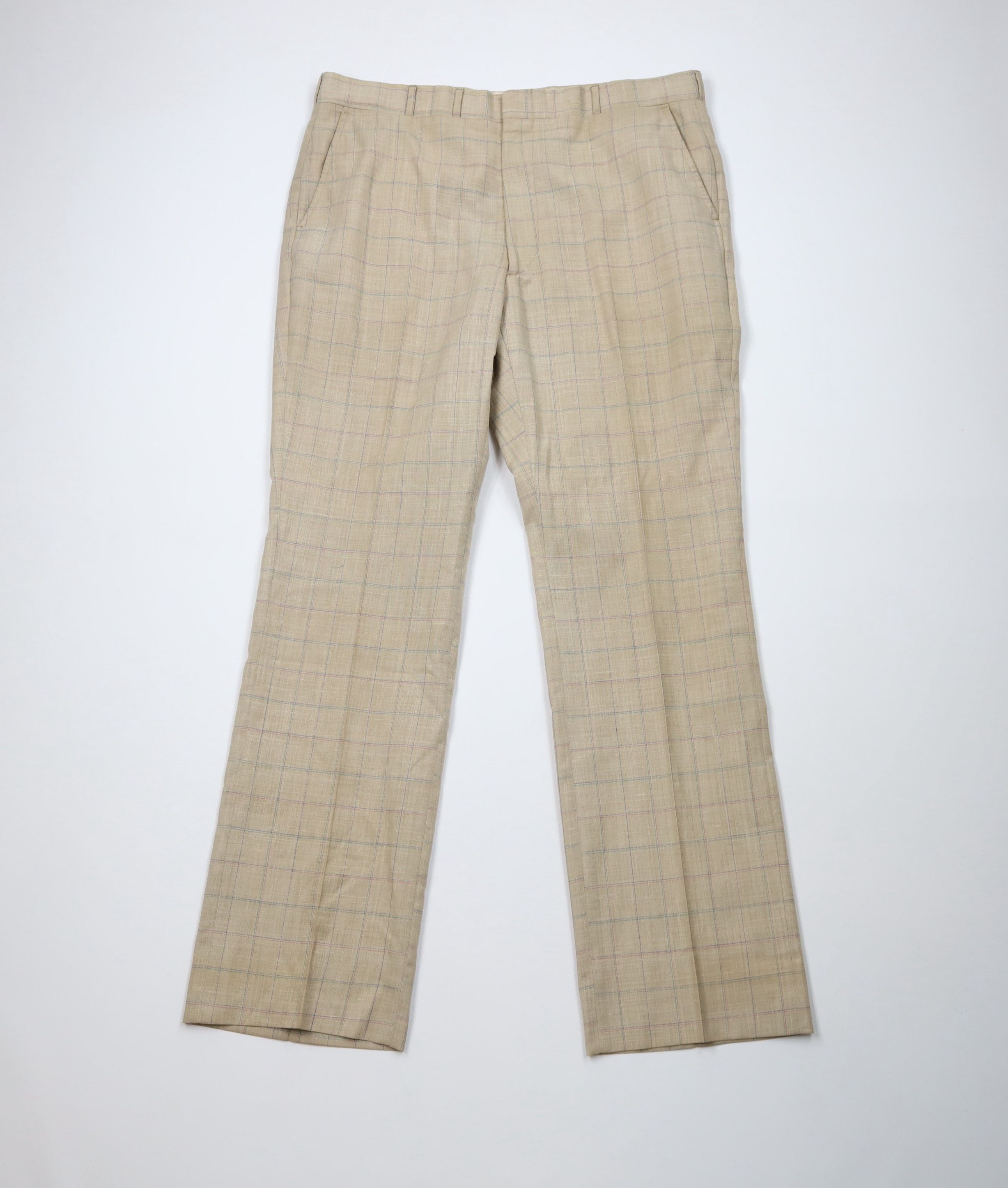 Vintage Vintage 70s Streetwear Linen Blend Wide Leg Chino Pants USA Size US 38 / EU 54 - 1 Thumbnail