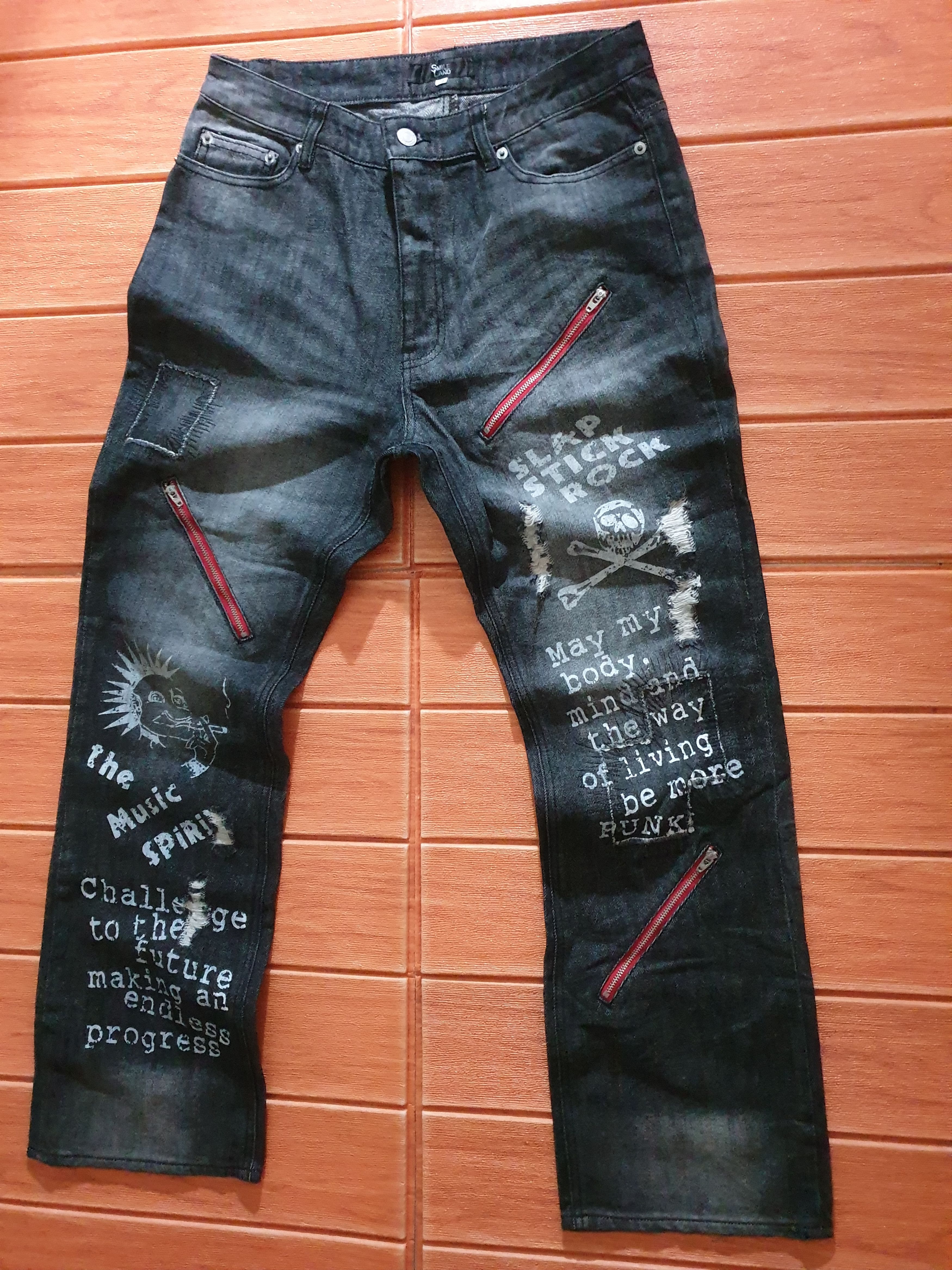 PPFM 🔥Smile Land punk rock Musicians denim pant Size US 30 / EU 46 - 6 Thumbnail