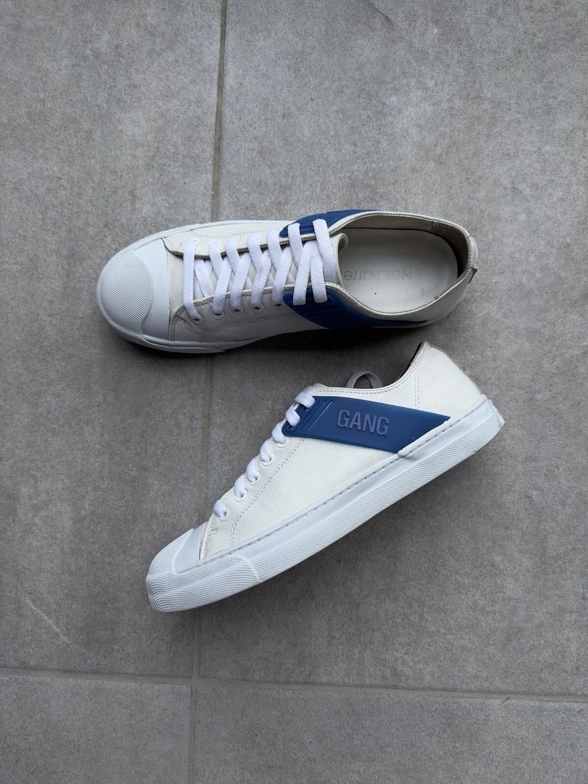 Neil Barrett NEIL BARRETT Mens Shoes Gang Trainer Sneaker Leather White Size US 8 / EU 41 - 2 Thumbnail