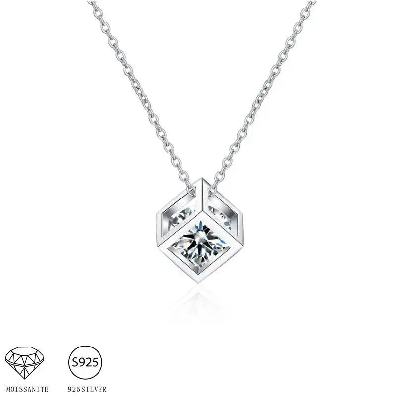 Jewelry Moissanite Rubik's Cube Necklace Size ONE SIZE - 2 Thumbnail