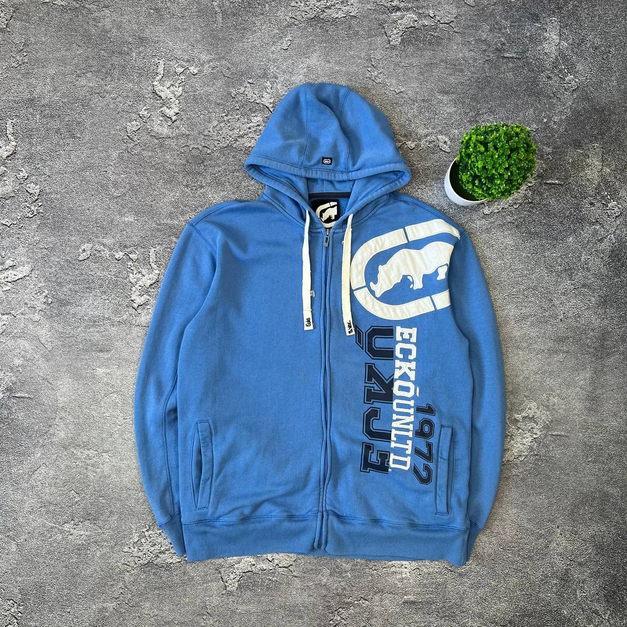 Vintage Ecko Unlimited Defined By Design Zip Up Hoodie Size