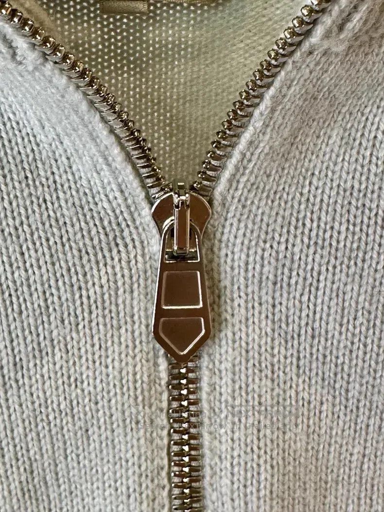 Hermes Hermes Asymmetrical Striped Zipper Long Sleeve Cashmere Sw Size US L / EU 52-54 / 3 - 5 Thumbnail