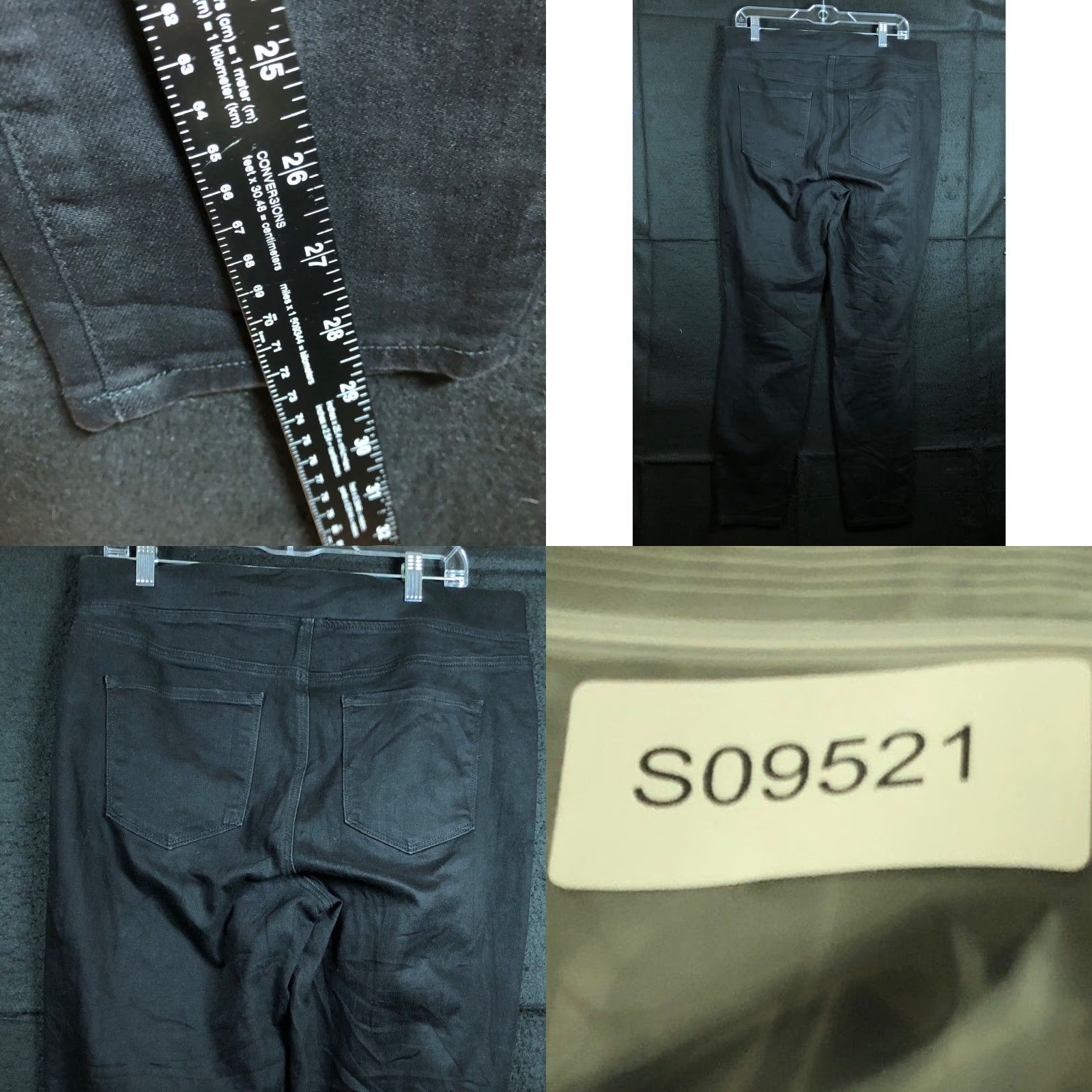 Talbots VINTAGE Talbots Womens Pants Black Pull On High Rise Skinny Cotton Blend Stretch 34Waist 29in Inseam Regular Rise Jegging Workwear Casual Size 24" / US 00 / IT 34 - 8 Thumbnail