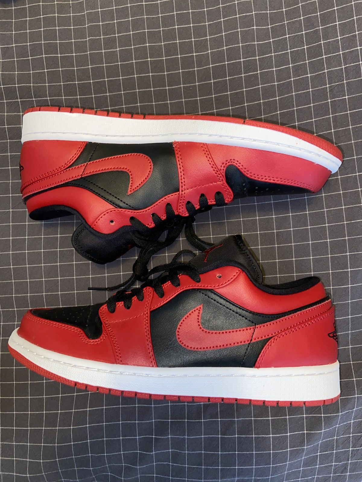 image of Jordan Nike Air Jordan 1 Low Bred (Gym Red/black-White) Size Us10 Shoes, Men's