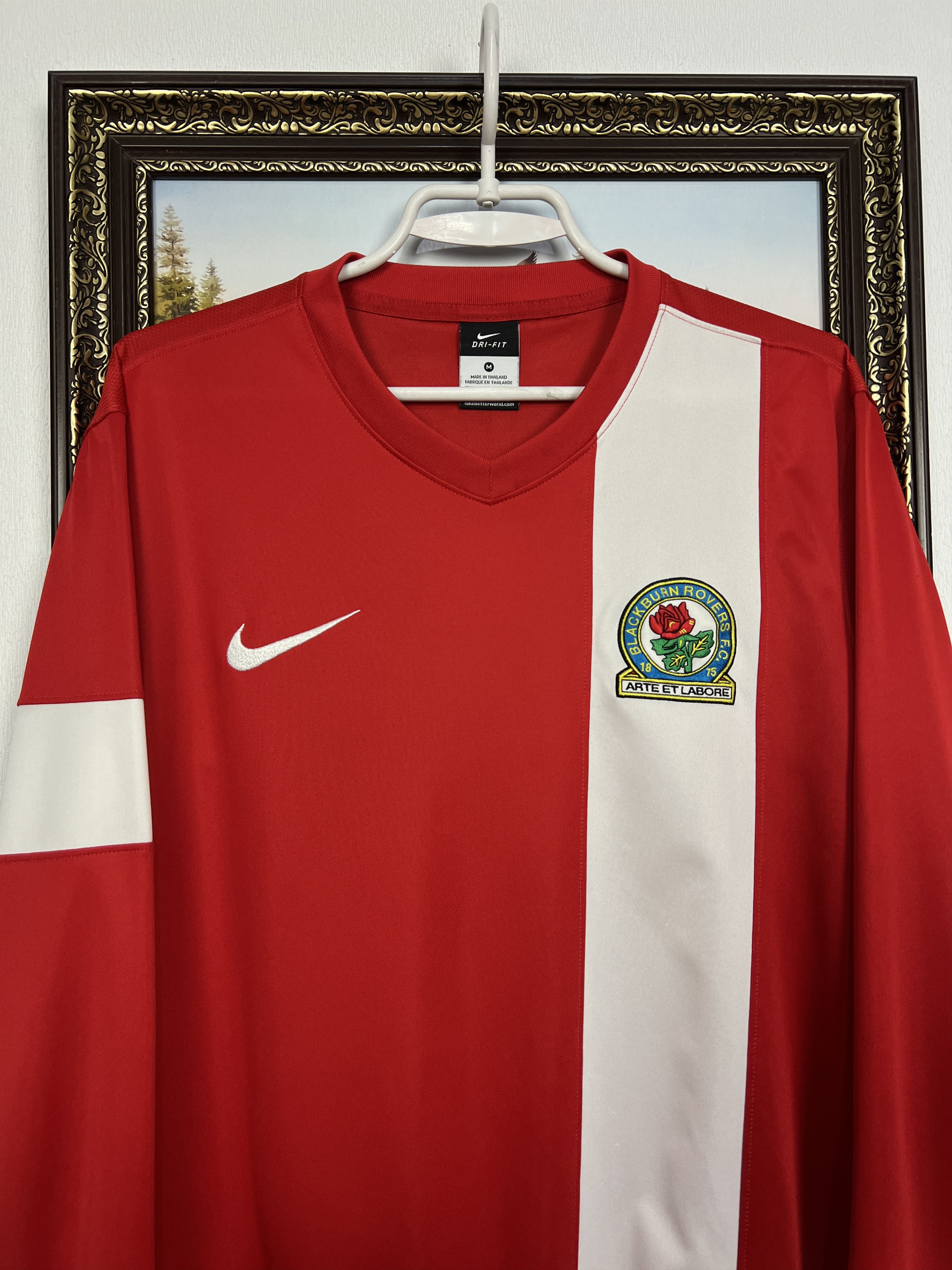 Nike Blackburn Rovers football shirt Soccer Long Sleeve Jersey Size US M / EU 48-50 / 2 - 2 Thumbnail