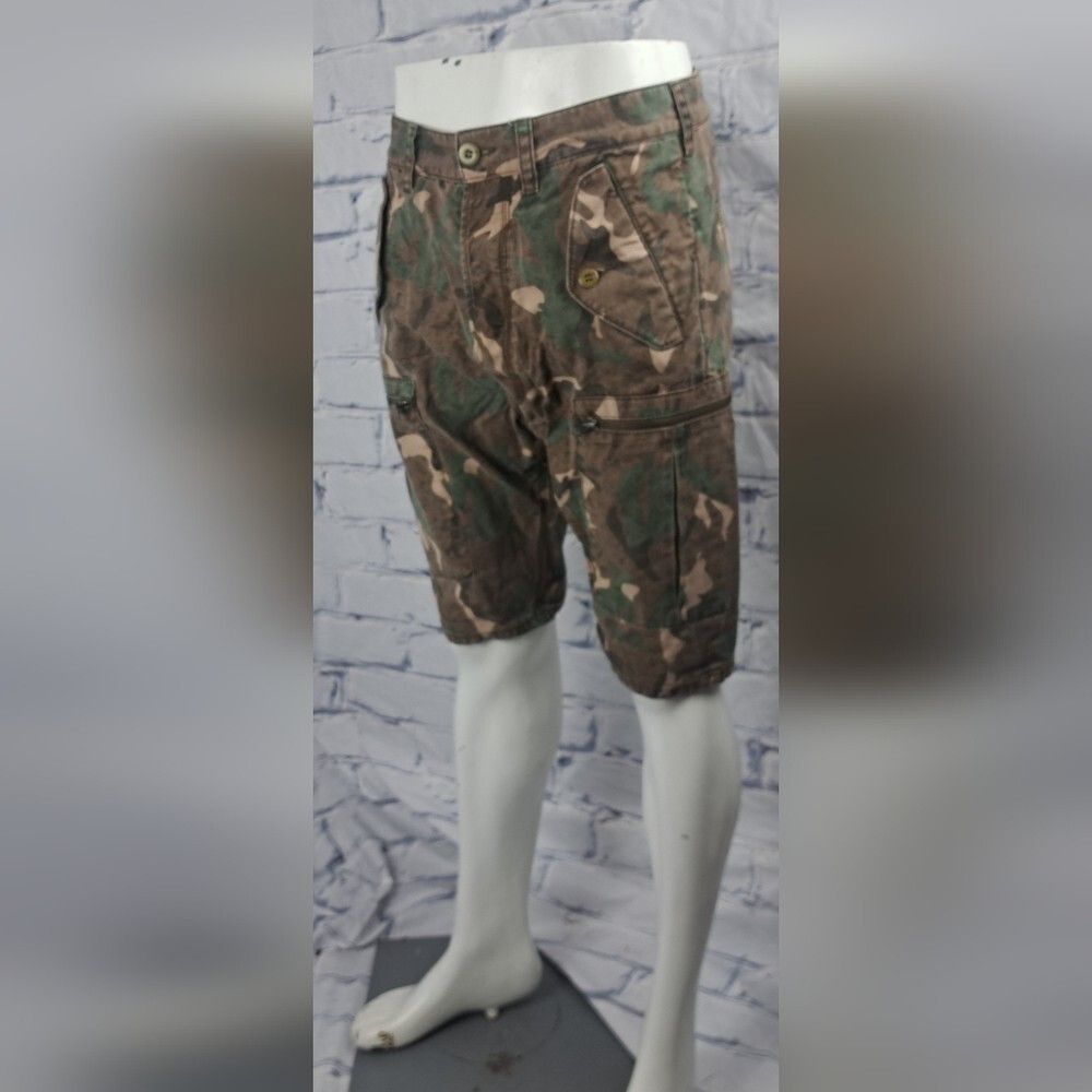 French Connection French Connection FCUK Men's Cargo Jean Shorts Vintage Y2K Size US 32 / EU 48 - 4 Thumbnail