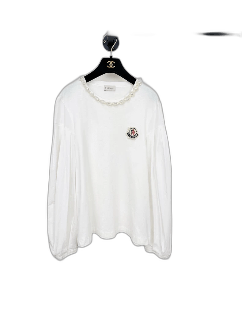 Moncler Moncler Long Sleeve with Pearl Detail Size L / US 10 / IT 46 - 1 Thumbnail