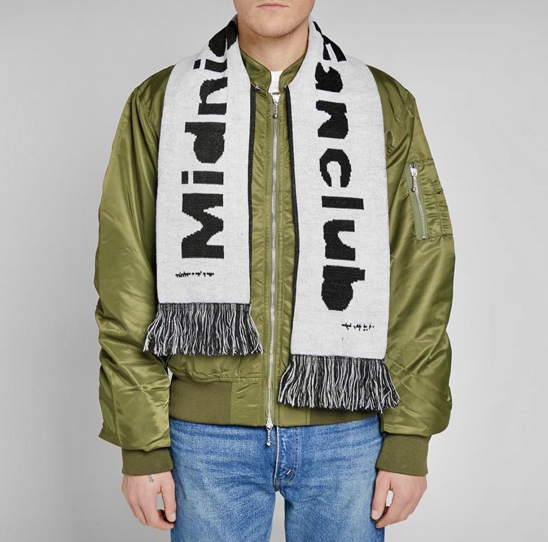Midnight Studios New Midnight Studios MA-1 Bomber Detachable Logo Scarf 3 L Size US L / EU 52-54 / 3 - 7 Thumbnail