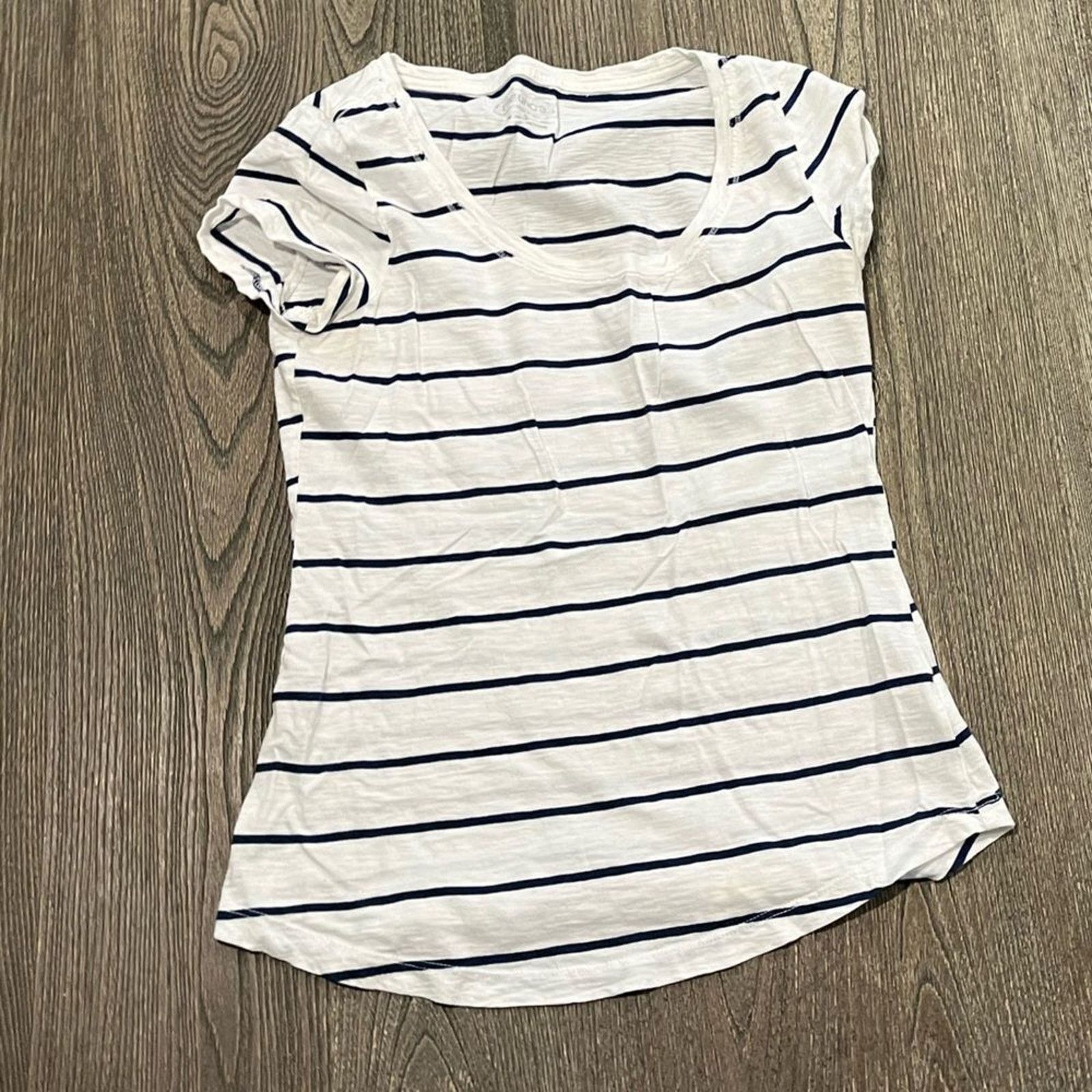 Vintage Maurices 24/7 Dawson Striped Drop Shoulder Tee Size S Size S / US 4 / IT 40 - 1 Thumbnail