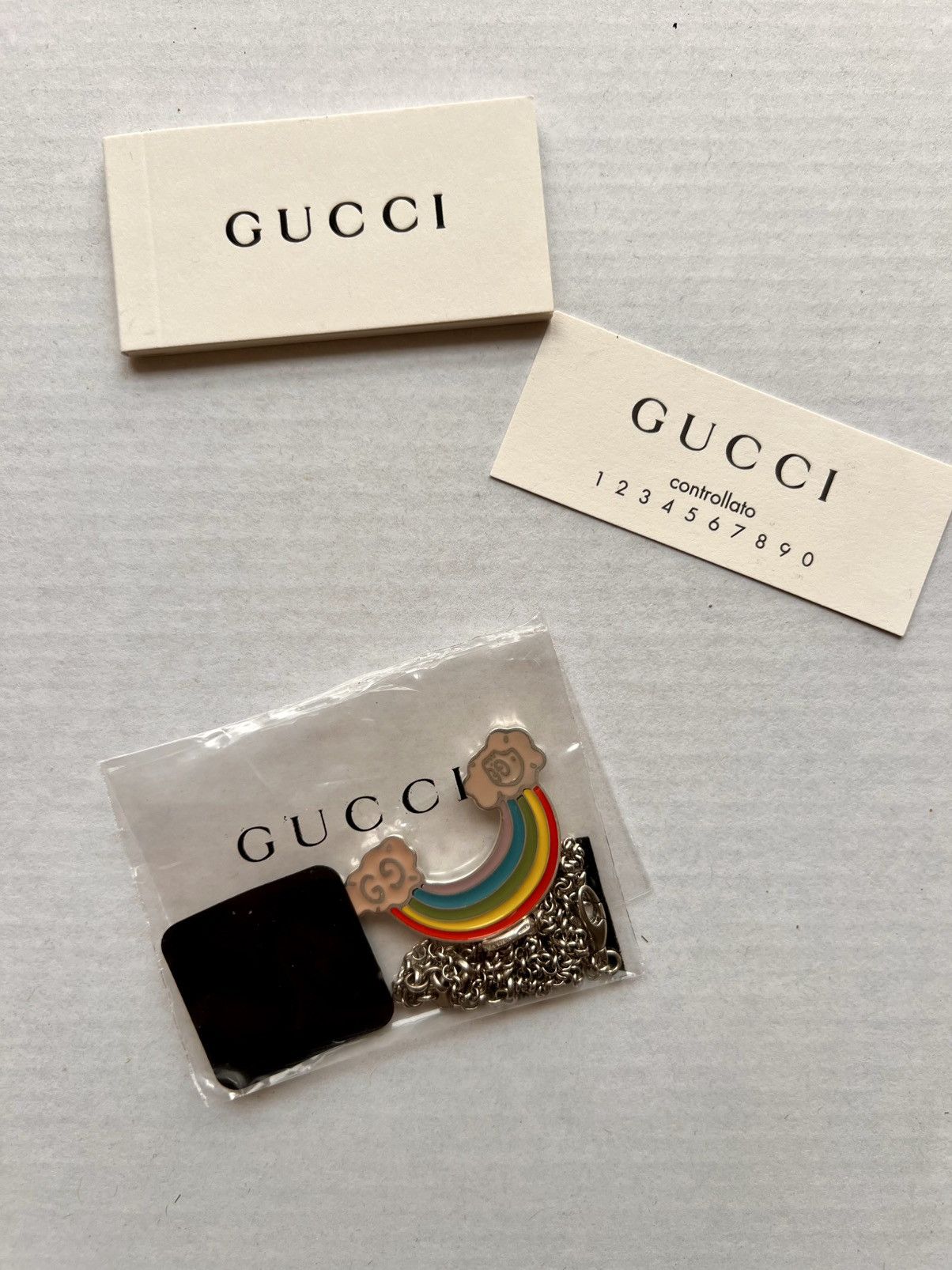 Gucci Gucci Ghost Rainbow Pendant Necklace skull jewelry silver Size ONE SIZE - 23 Thumbnail