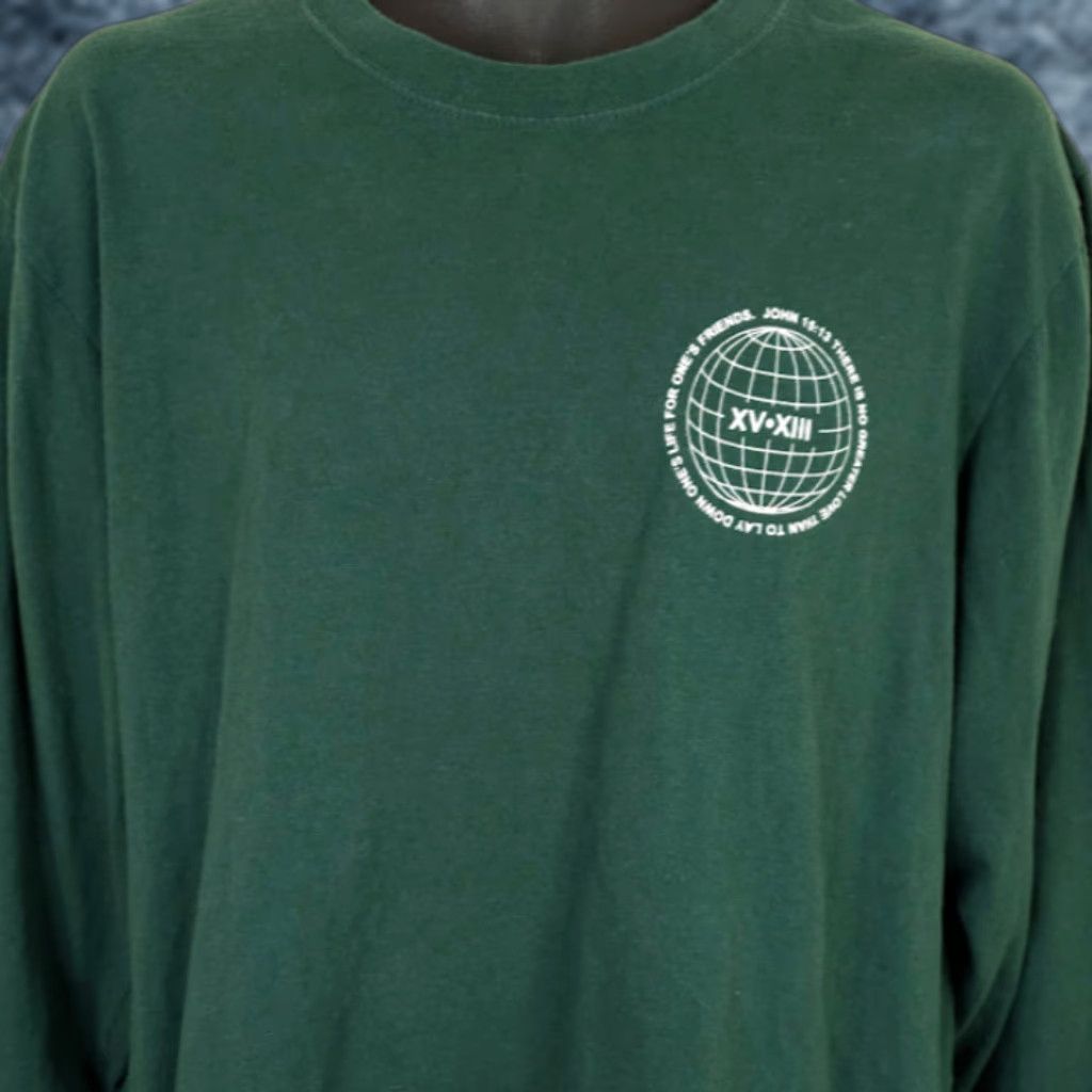 Port & Company Port & Company Christian T Shirt Mens Large Green No Greater Love Bible Verse John 15:13 Shirt Size US L / EU 52-54 / 3 - 1 Thumbnail