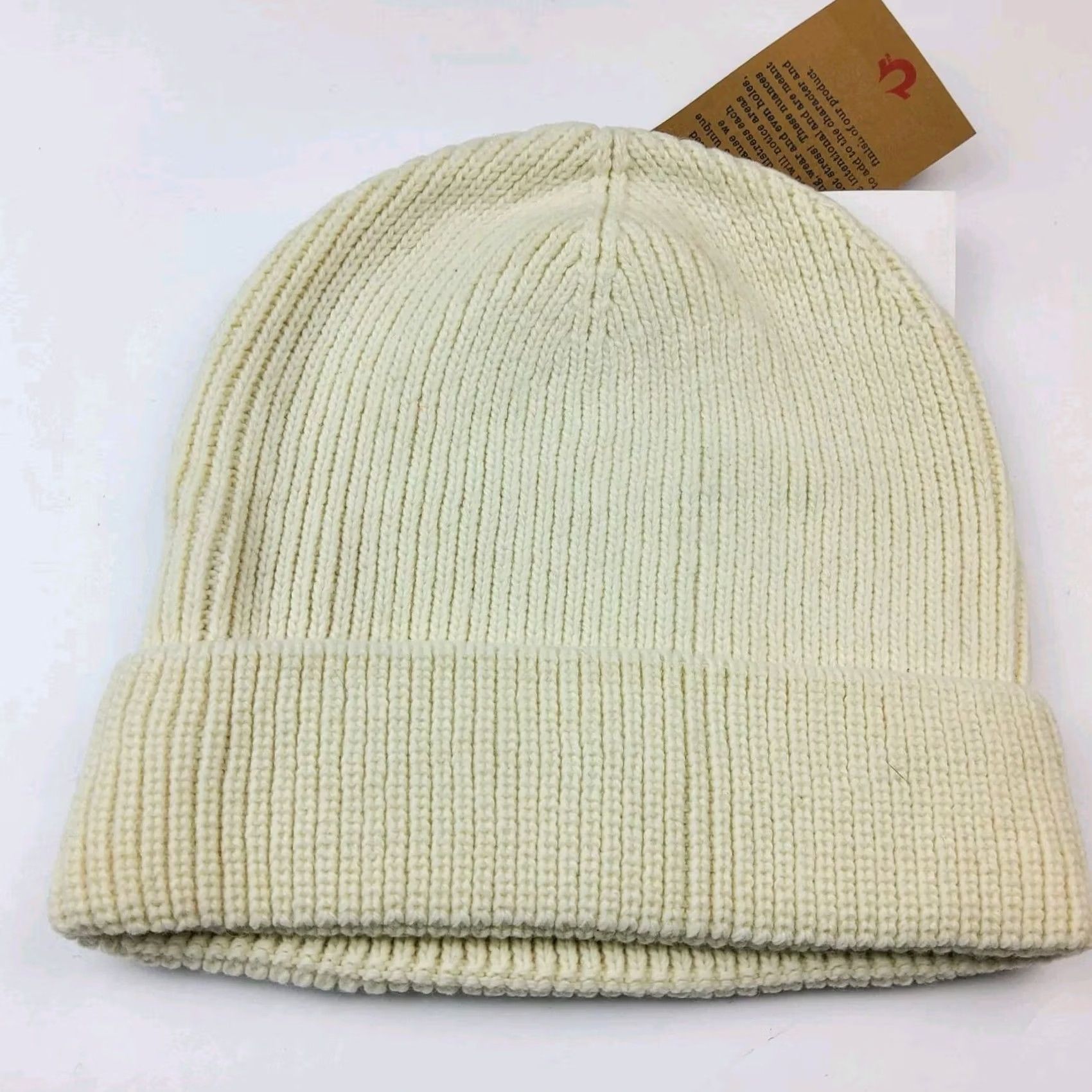True Religion True Religion Beanie Knit Winter Ivory Men One Size Ivory Winter Knit Hat Mens Beanie True Religion Size ONE SIZE - 3 Thumbnail