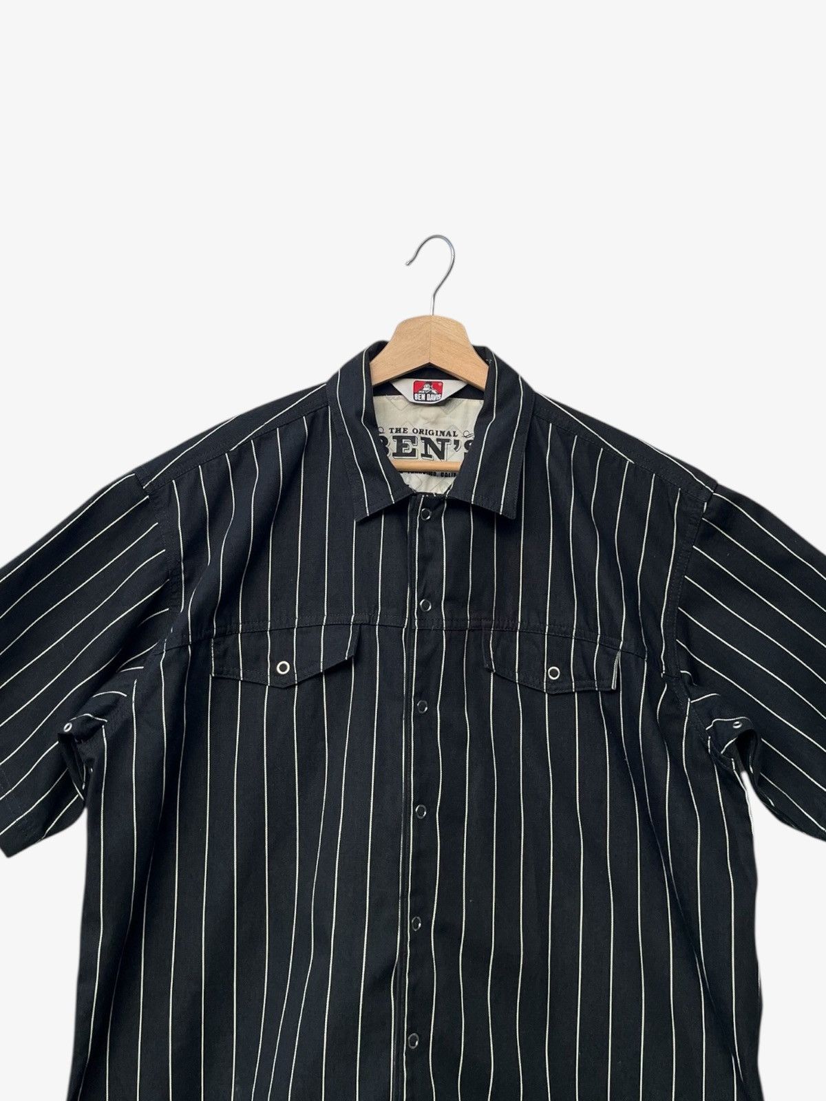 Ben Davis Ben Davis Short Sleeve Striped Work Shirt Size US L / EU 52-54 / 3 - 4 Thumbnail