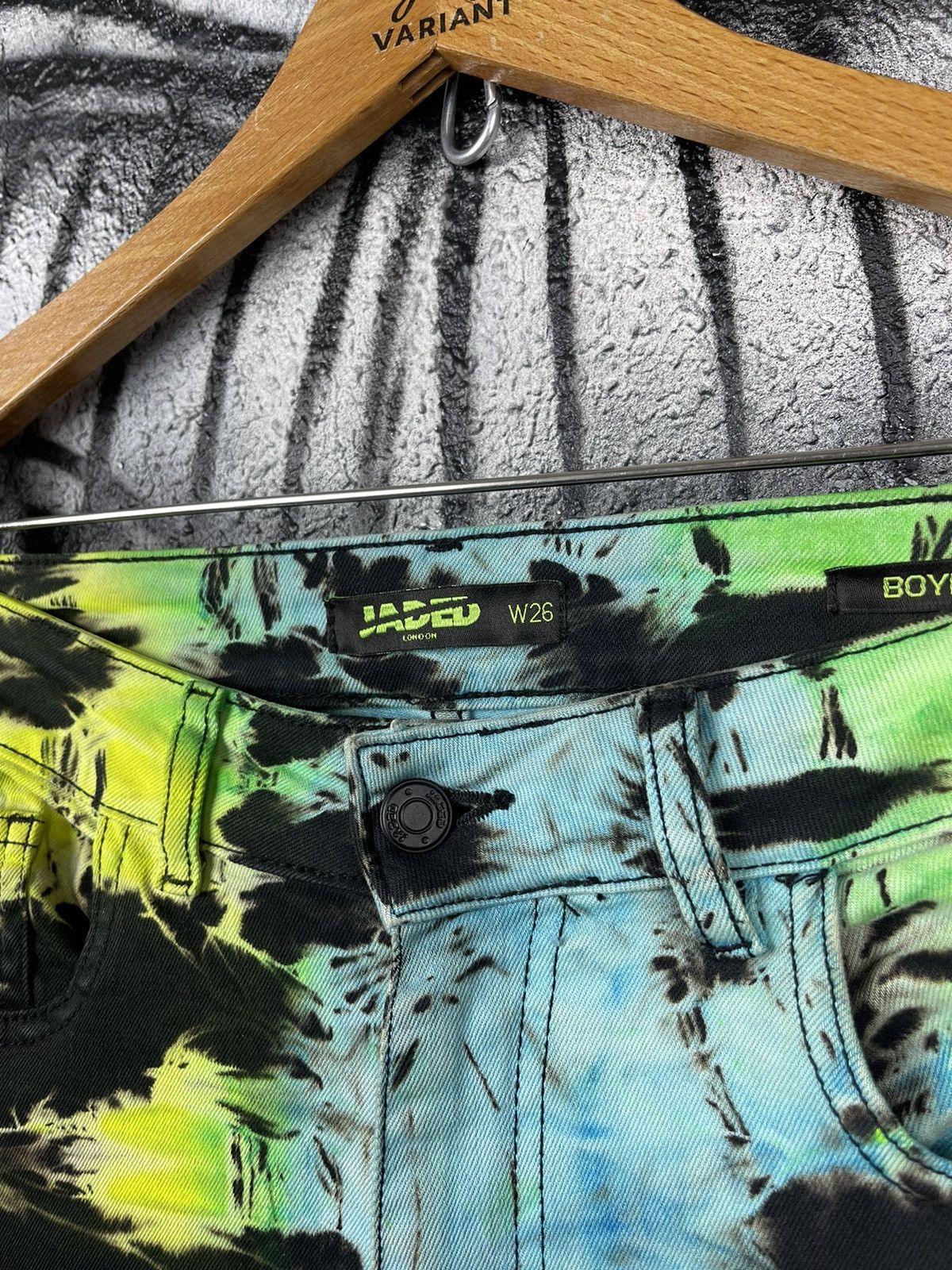 Jaded London Jaded London Tie-Dye Blue/Green Boyfriend Fit Women’s Jeans Size 26" / US 2 / IT 38 - 6 Thumbnail