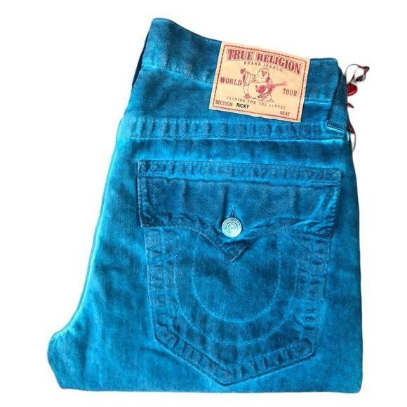 VINTAGE True Religion Jeans Size 33 RICKY Dyed RARE