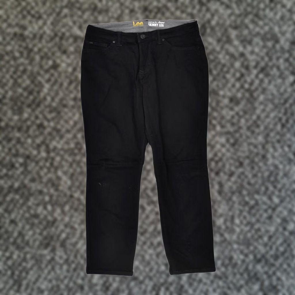 Lee LEE Womens Skinny Casual Trousers US 12 L Black Cotton Size 36" / US 14 / IT 50 - 1 Thumbnail
